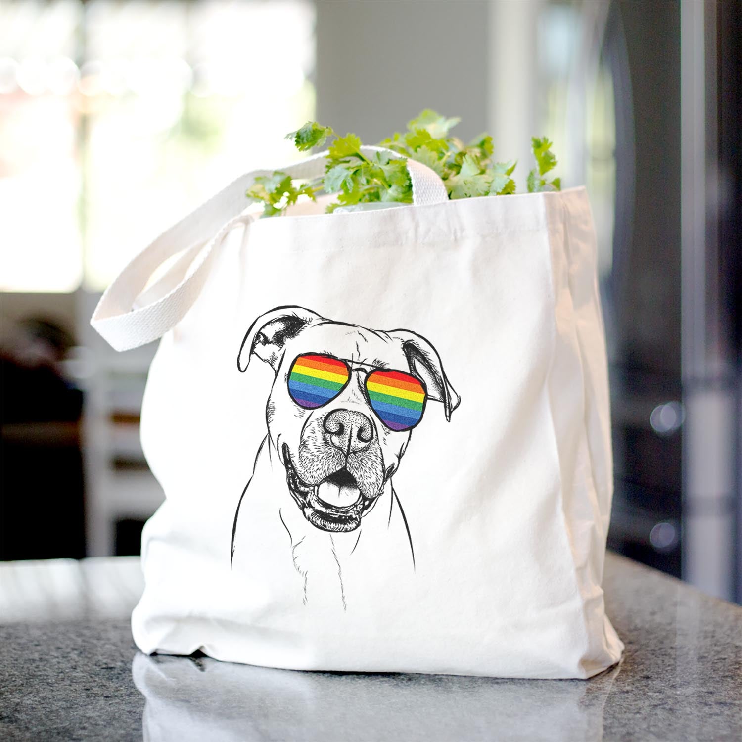 Frankie Tankie the Boxer Mix - Tote Bag