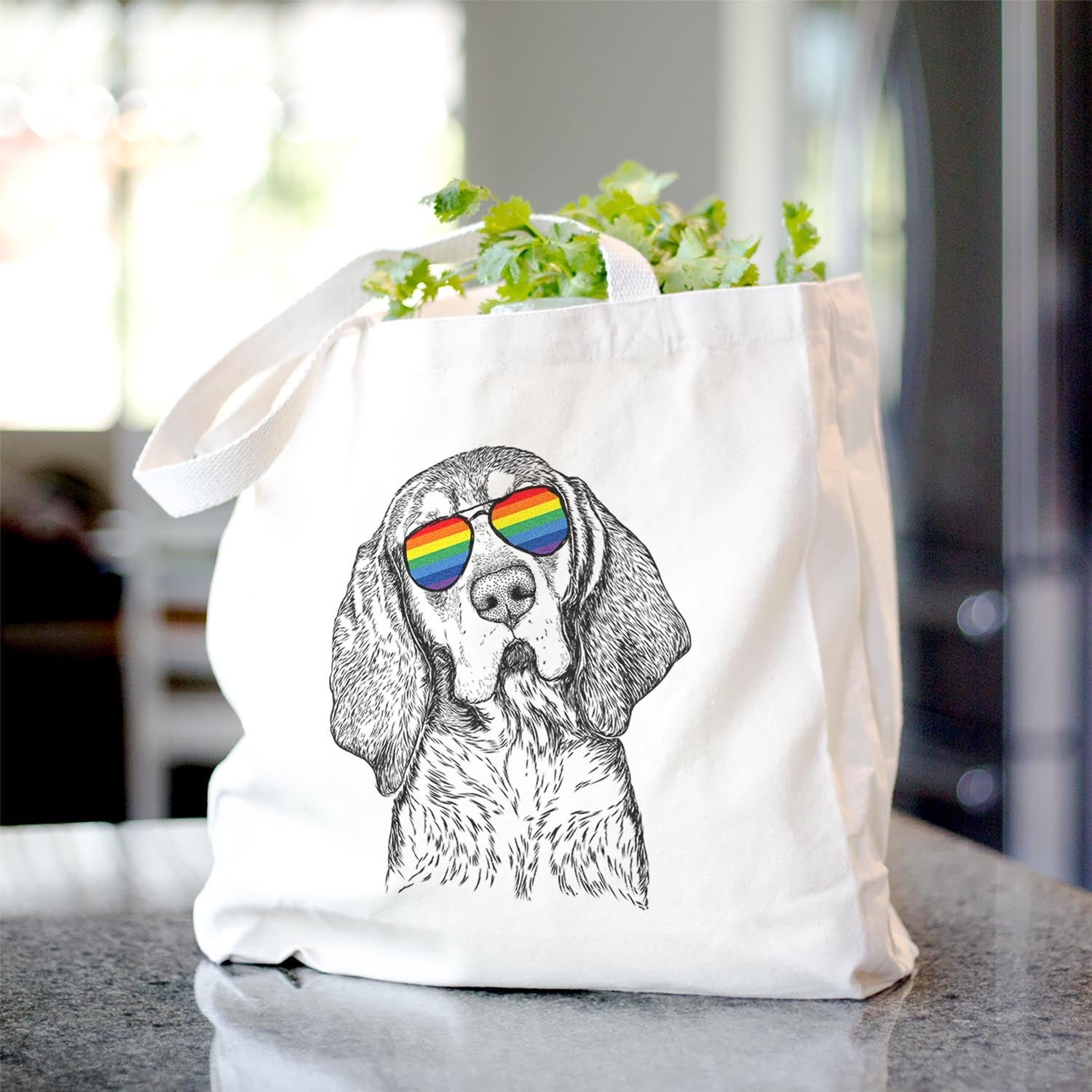 Huck the Bluetick Coonhound - Tote Bag