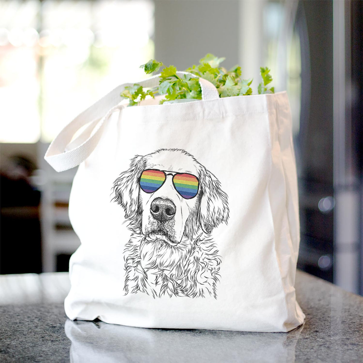 Loganator the Golden Retriever - Tote Bag