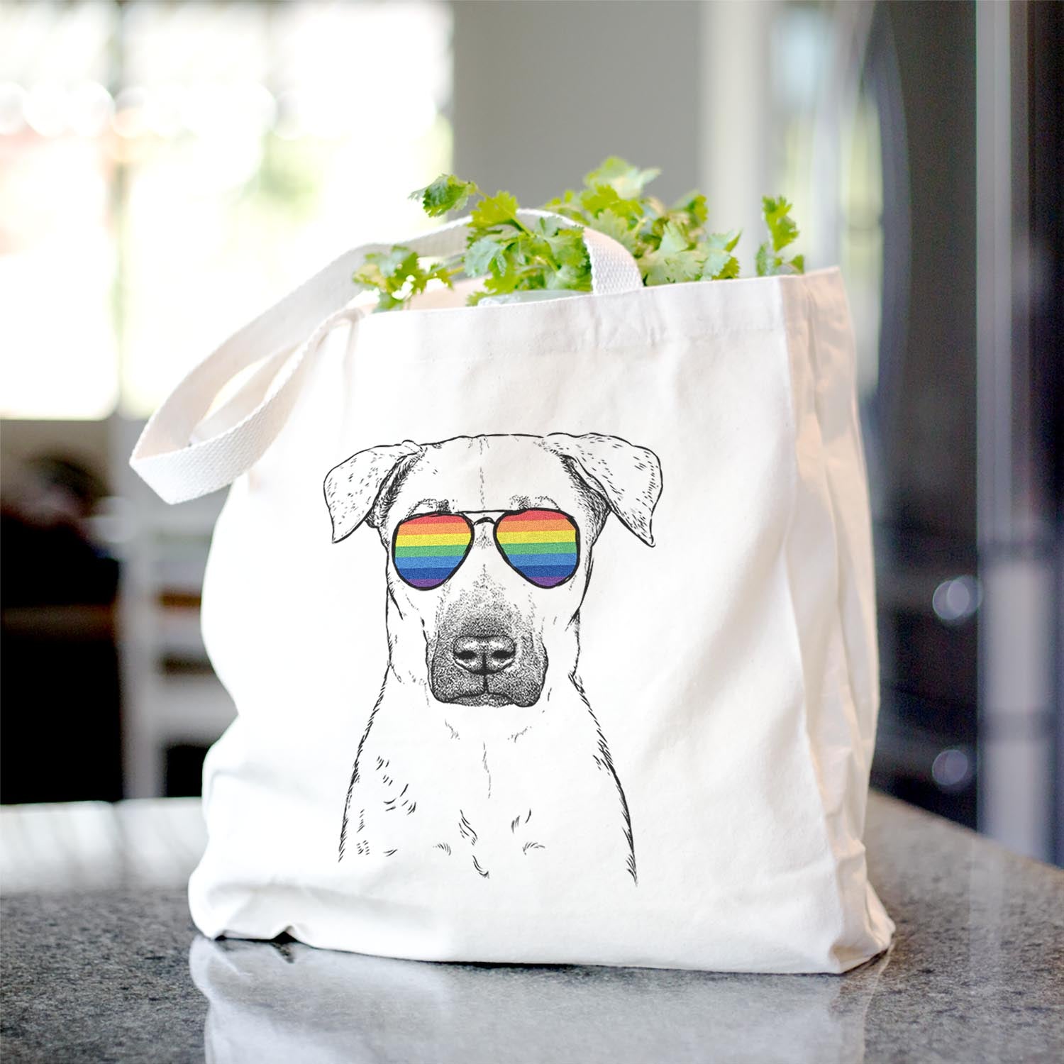 Luna the Black Mouth Cur - Tote Bag