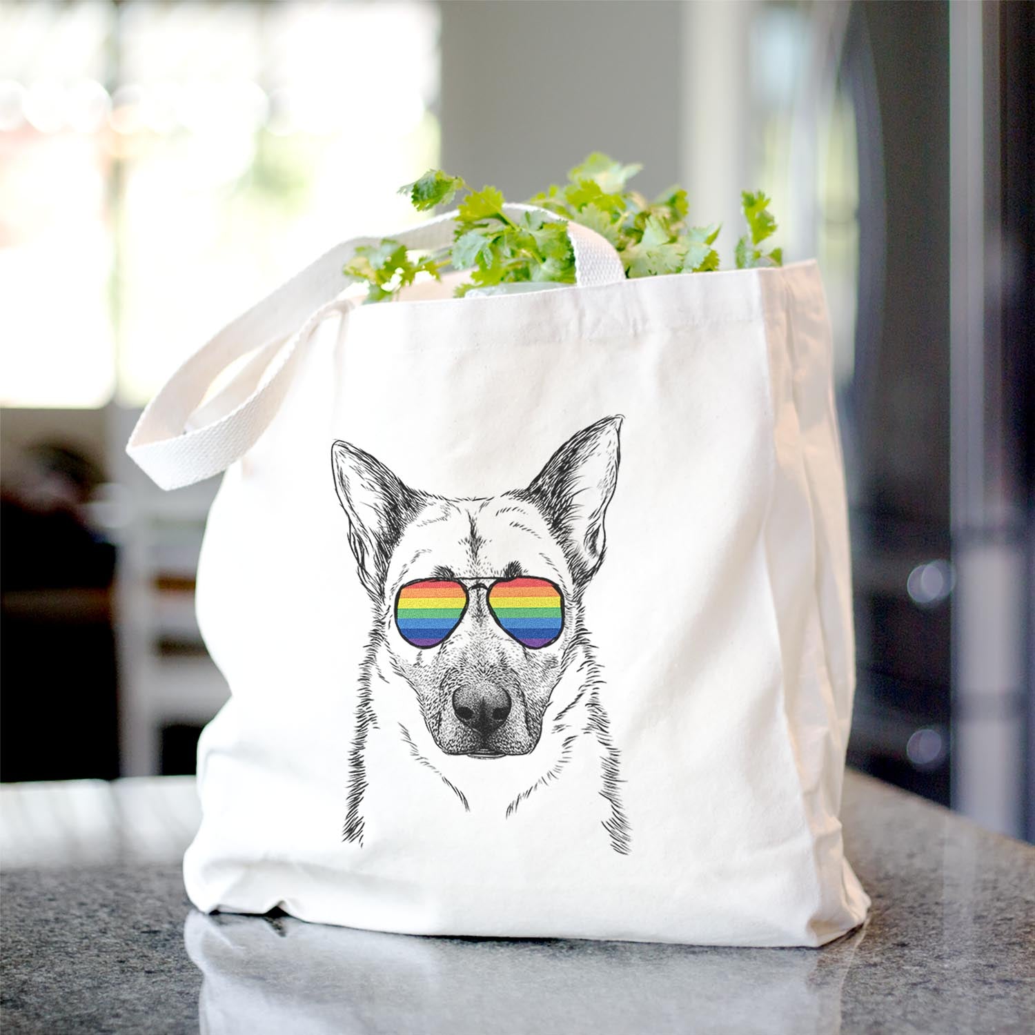 Oliverno the German Shepherd - Tote Bag