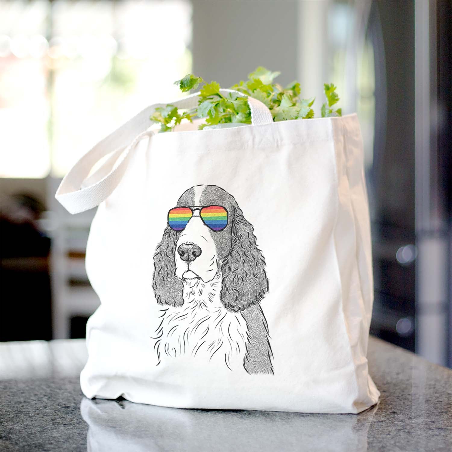 Quincy the English Springer Spaniel - Tote Bag