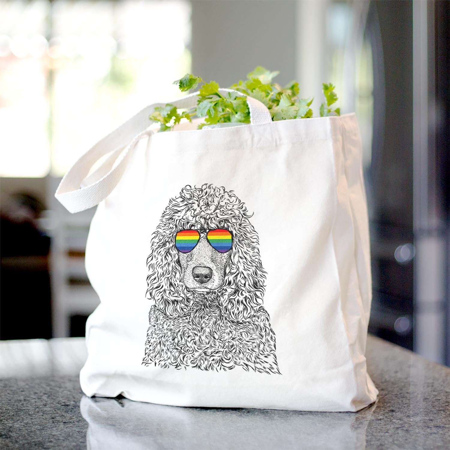 Shilo the Irish Water Spaniel - Tote Bag