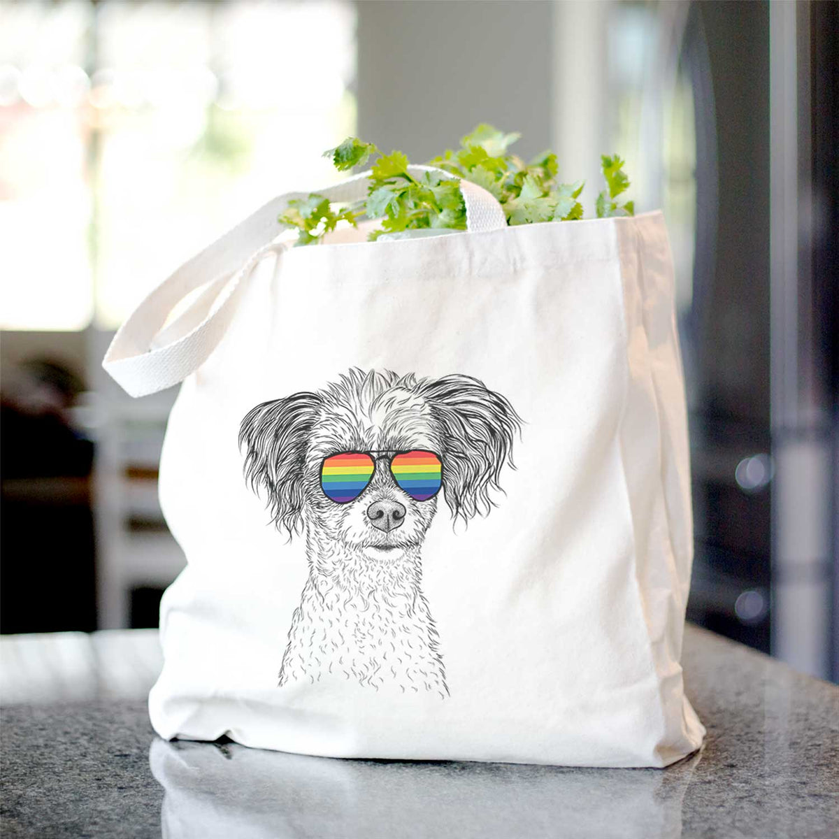 Finley Beth the Papillon Mix - Tote Bag