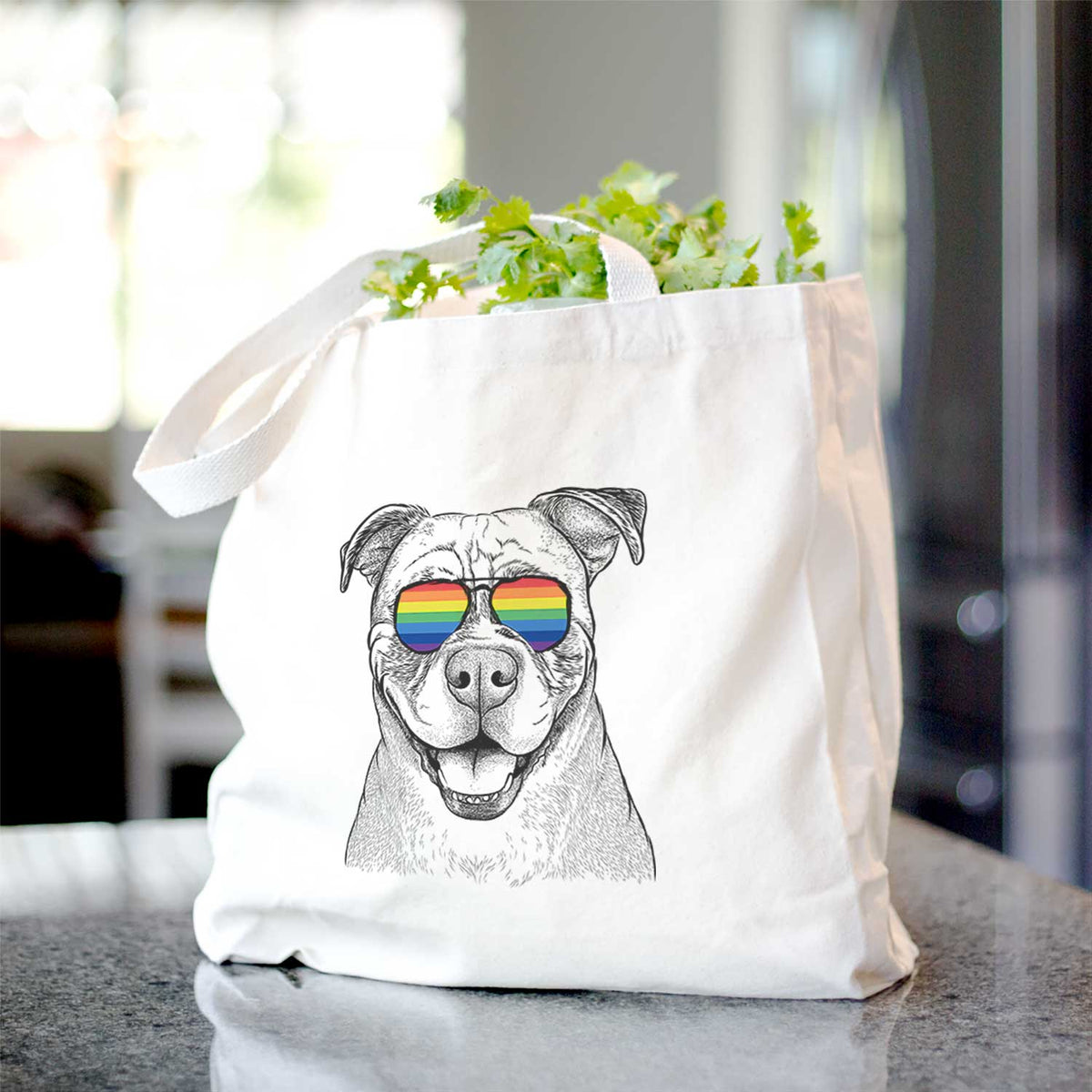 Rufus the American Bulldog - Tote Bag