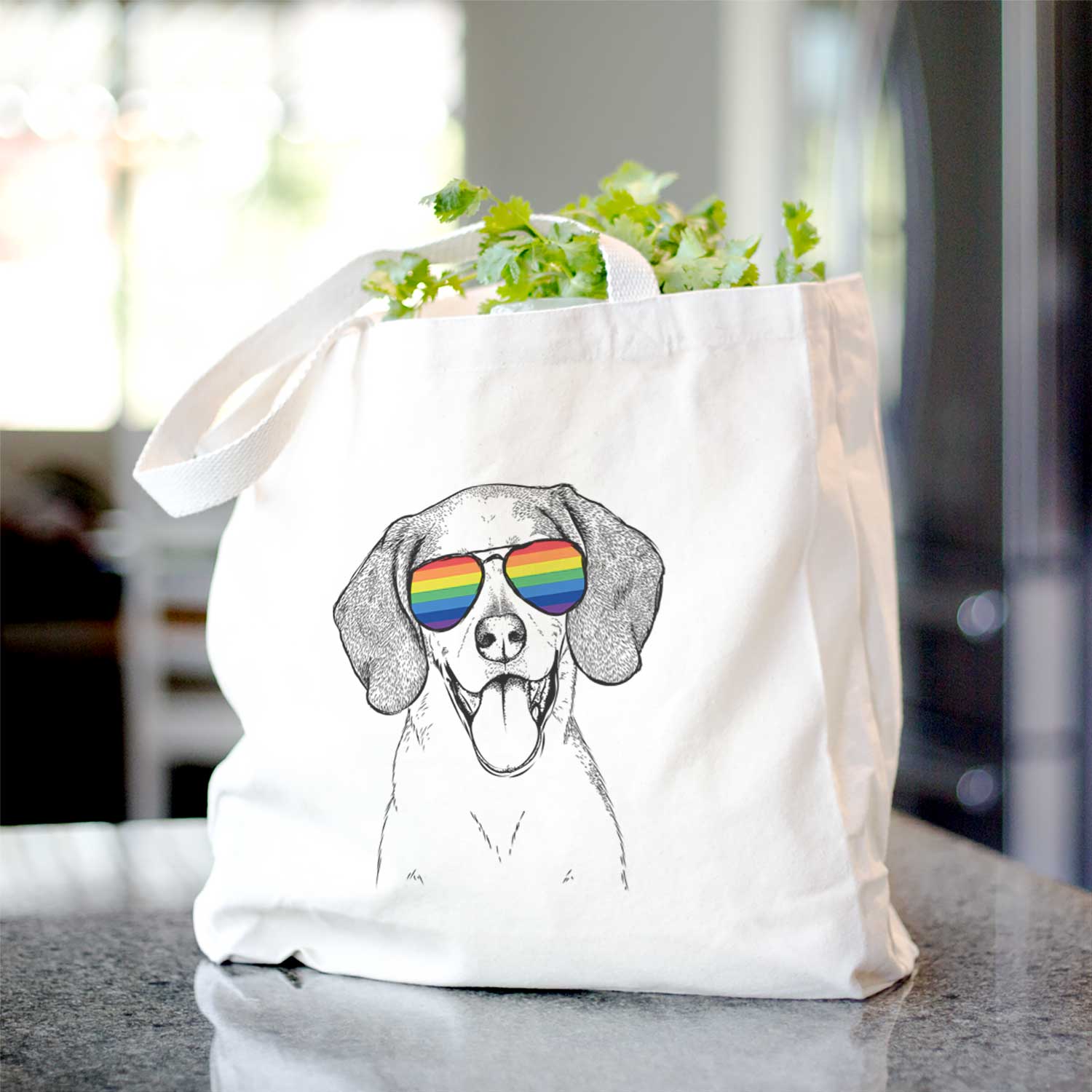 Trooper the Hound Mix - Tote Bag