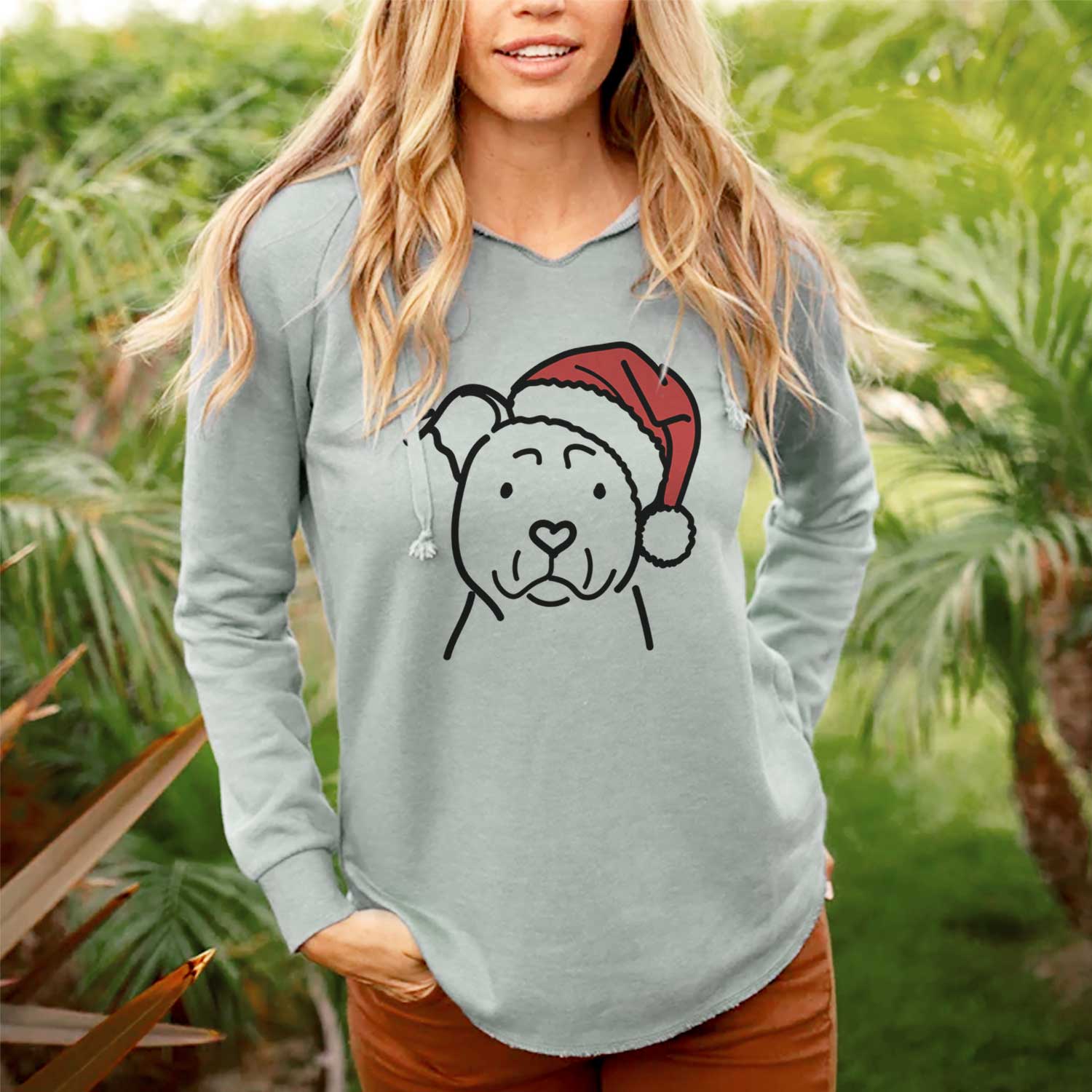 Jolly American Staffordshire Terrier - Cali Wave Hooded Sweatshirt