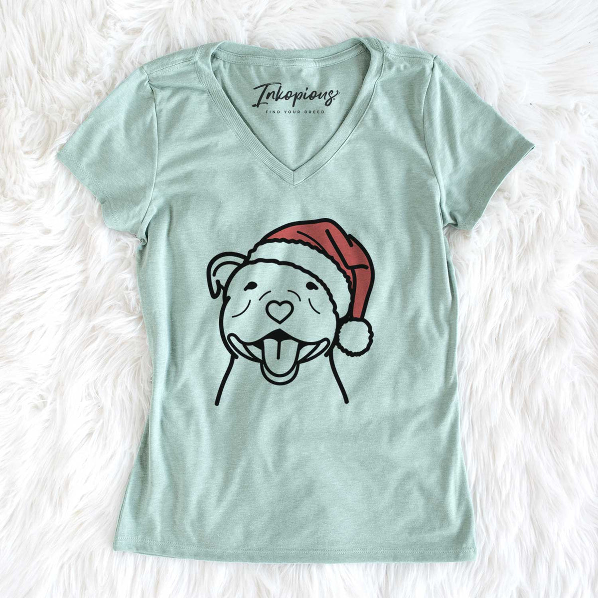 Jolly Happy American Staffordshire Terrier - Women&#39;s V-neck Shirt