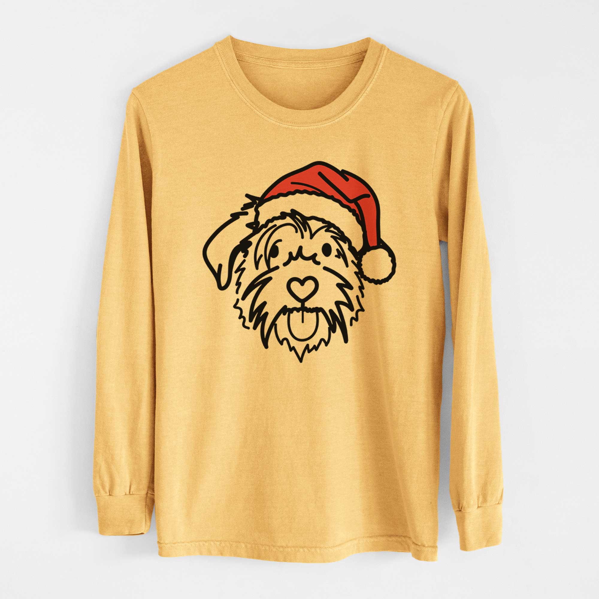 Jolly Scottish Terrier Border Collie Mix - Amal - Heavyweight 100% Cotton Long Sleeve