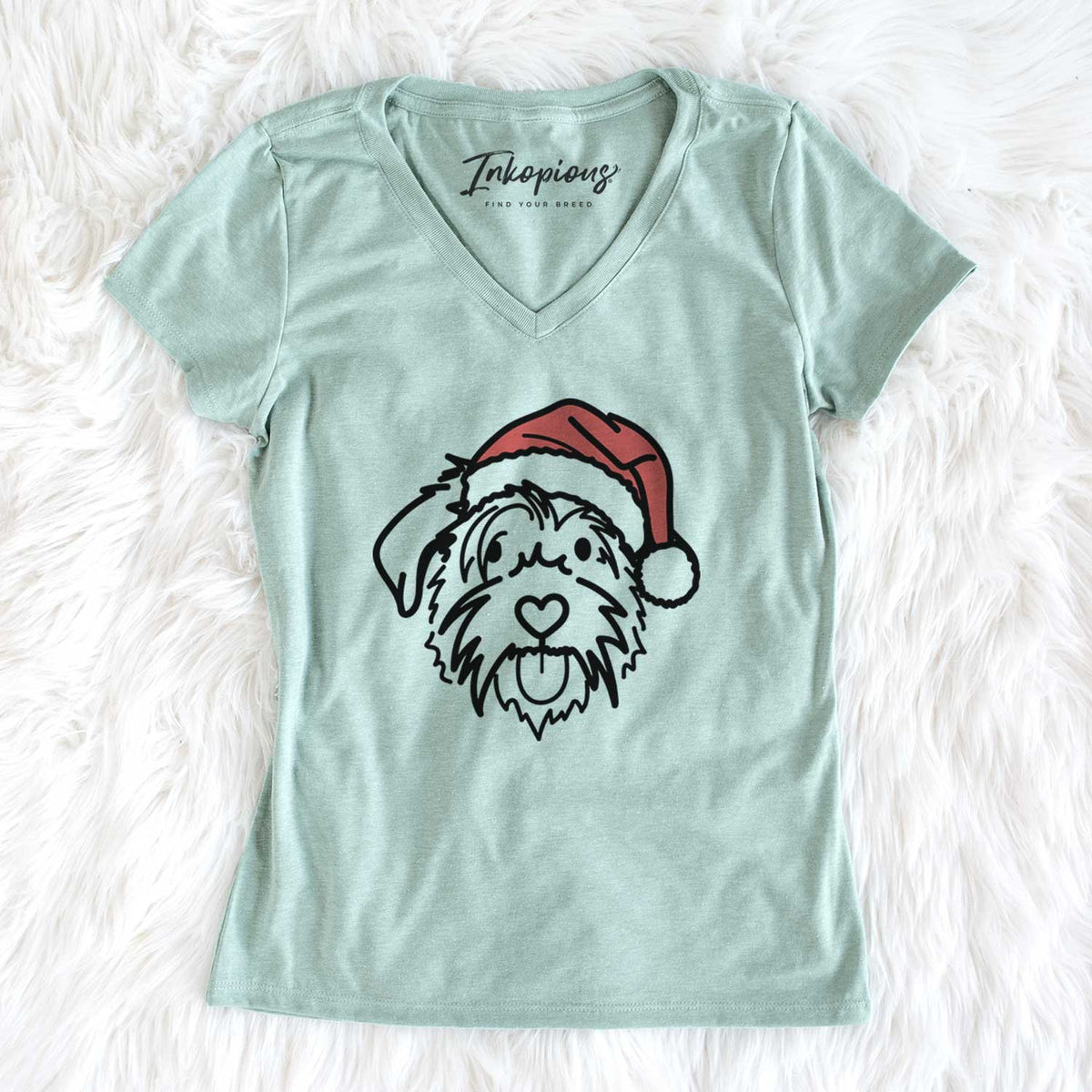 Jolly Scottish Terrier Border Collie Mix - Amal - Women&#39;s V-neck Shirt