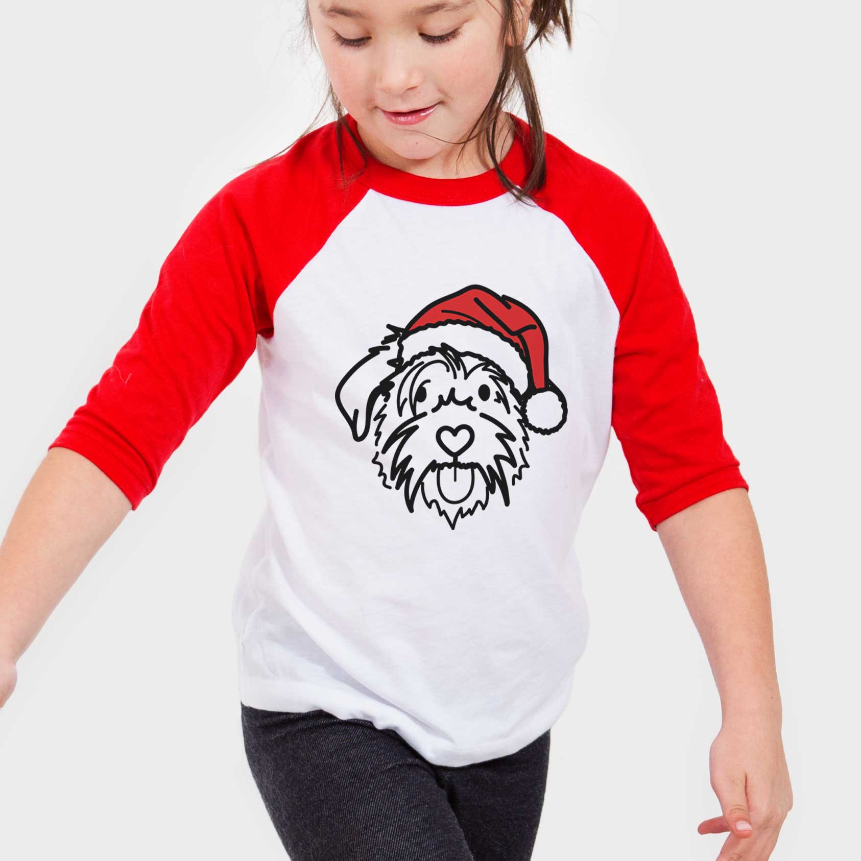 Jolly Scottish Terrier Border Collie Mix - Amal - Youth 3/4 Long Sleeve