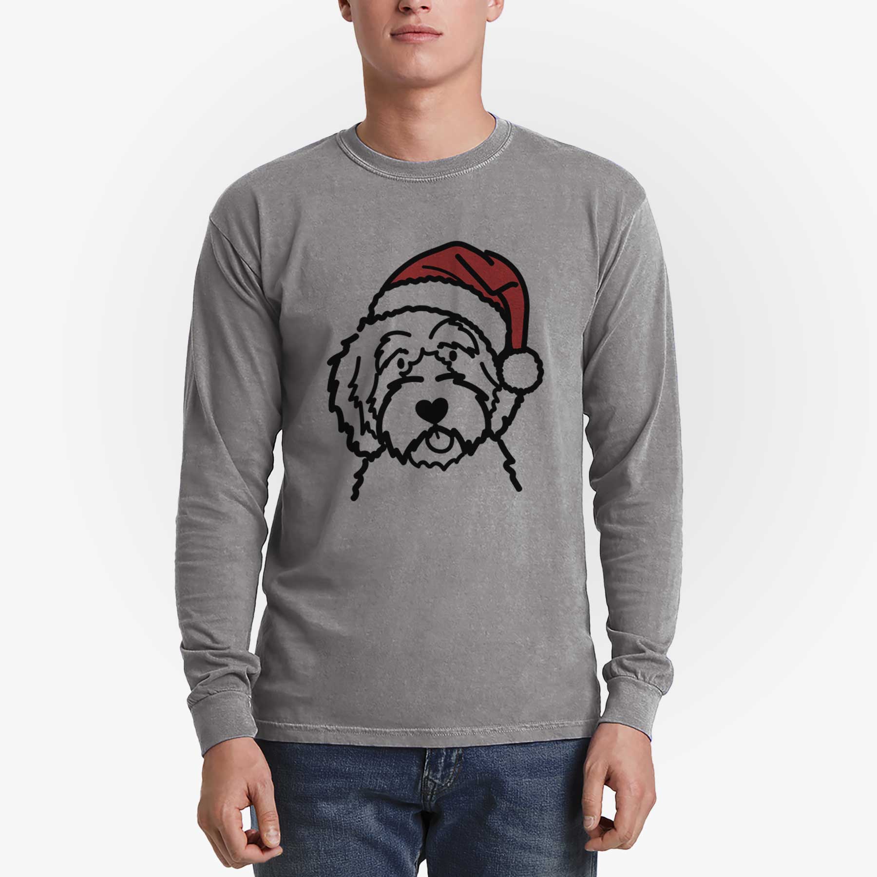 Jolly Aussiedoodle - Heavyweight 100% Cotton Long Sleeve