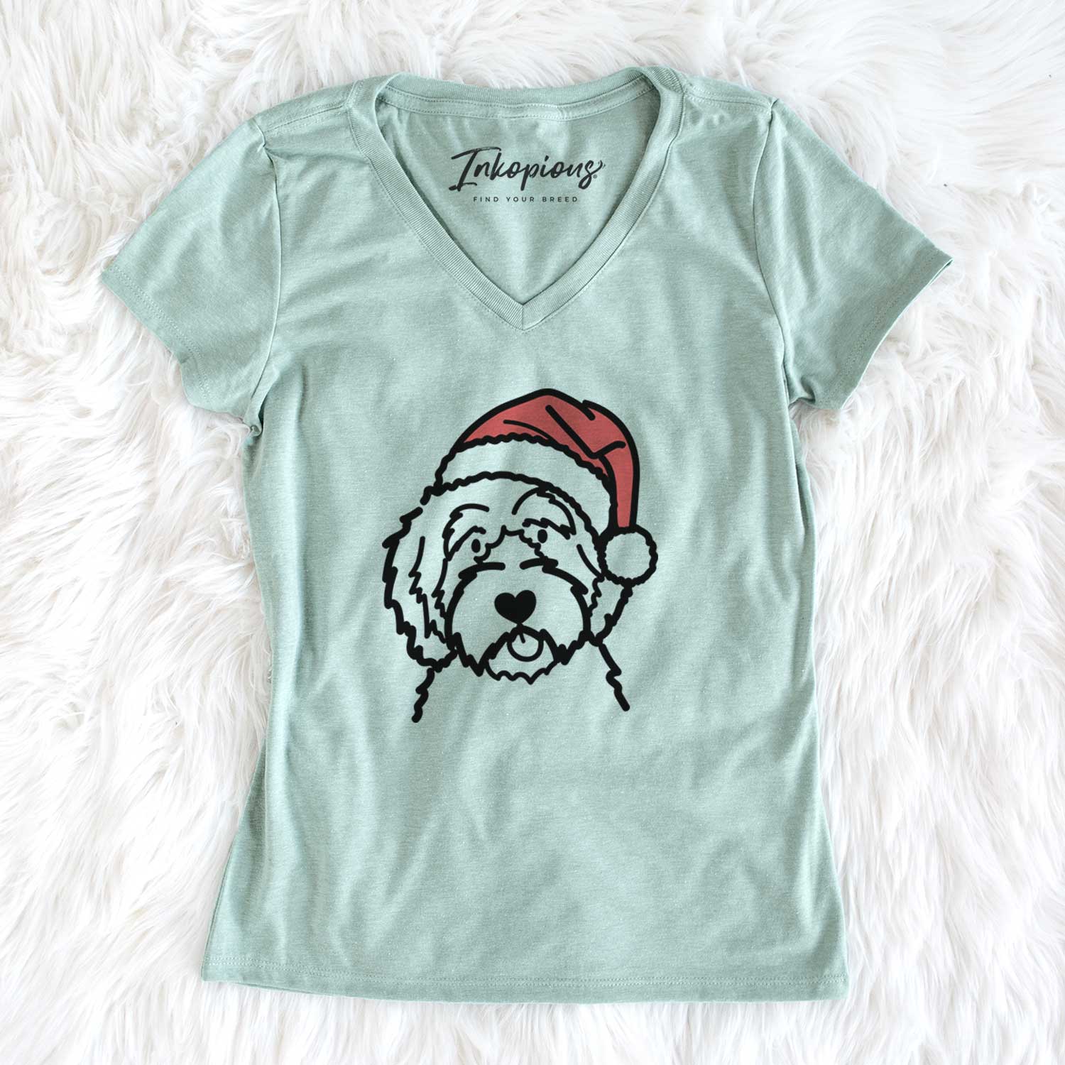 Jolly Aussiedoodle - Women's V-neck Shirt