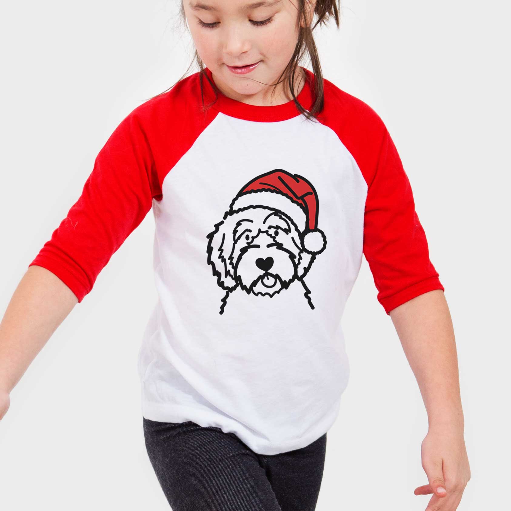 Jolly Aussiedoodle - Youth 3/4 Long Sleeve