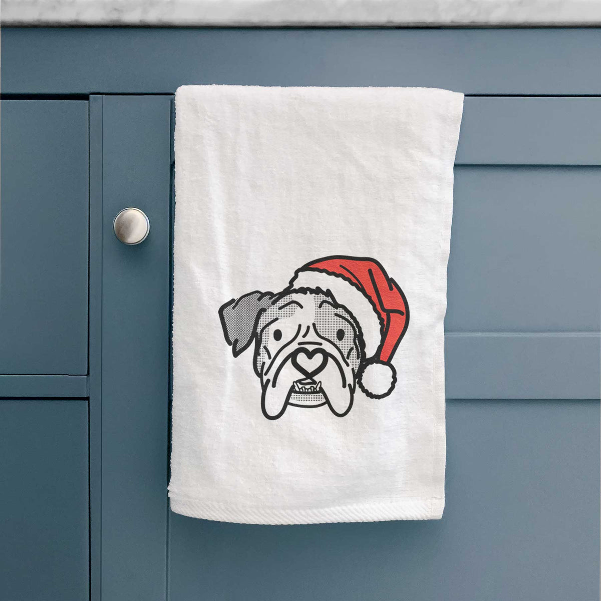 Jolly English Bulldog - Bailey - Decorative Hand Towel