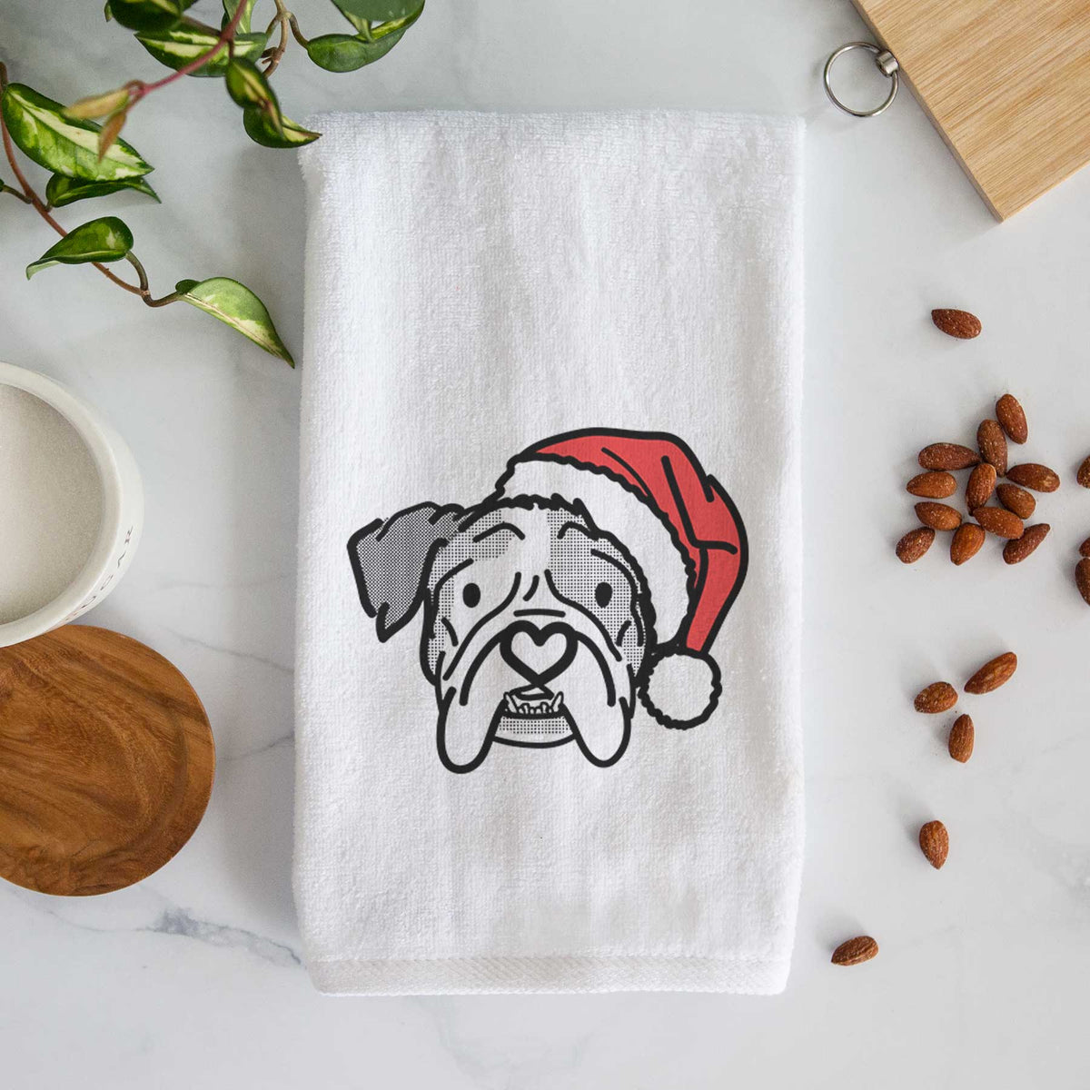 Jolly English Bulldog - Bailey - Decorative Hand Towel