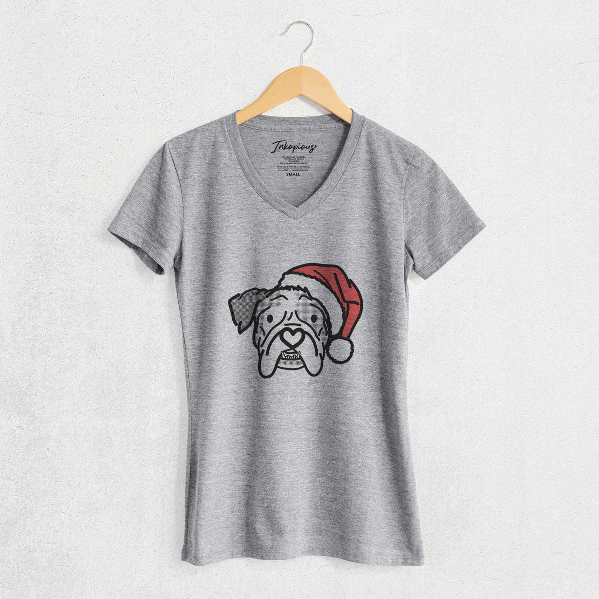 Jolly English Bulldog - Bailey - Women's V-neck Shirt