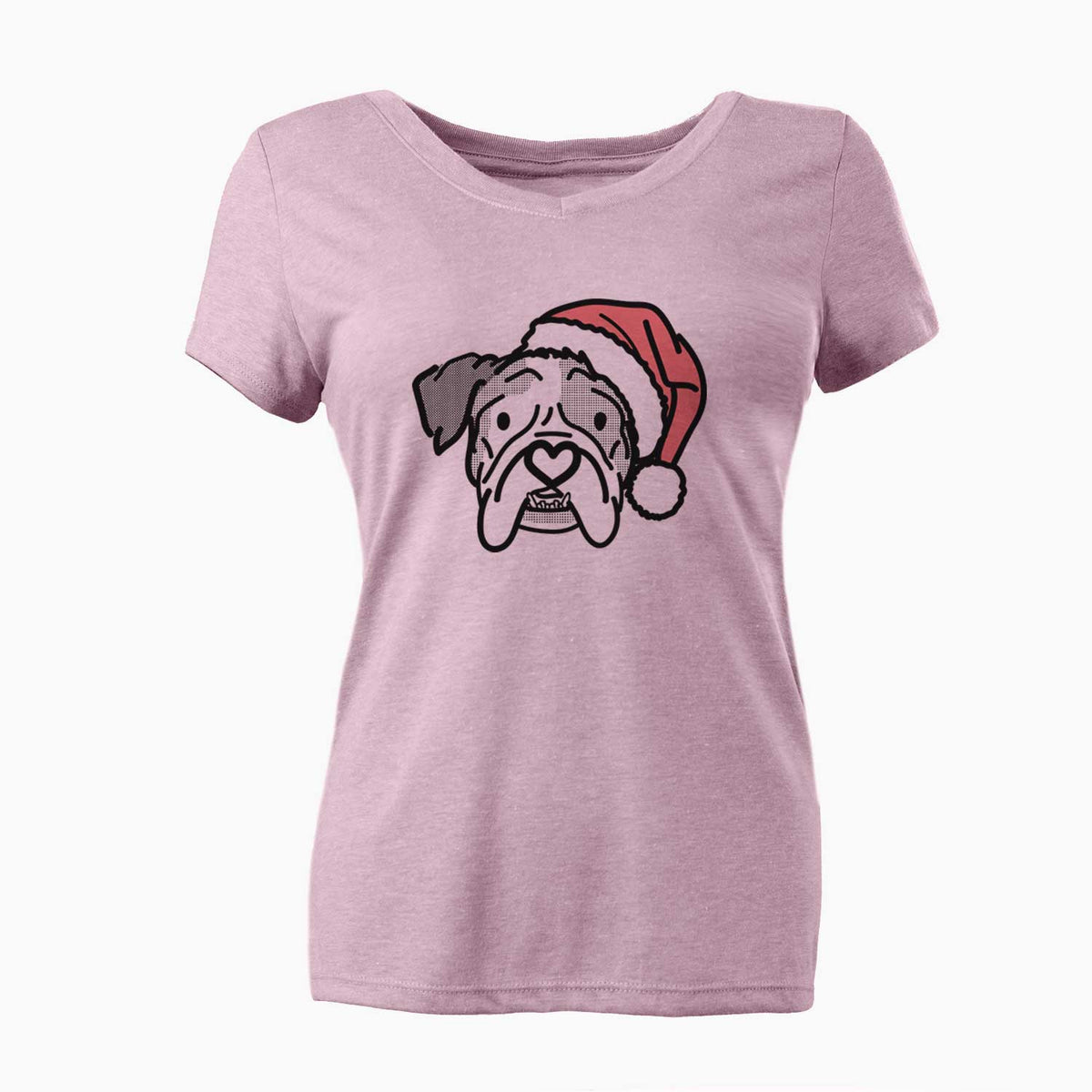 Jolly English Bulldog - Bailey - Women's V-neck Shirt
