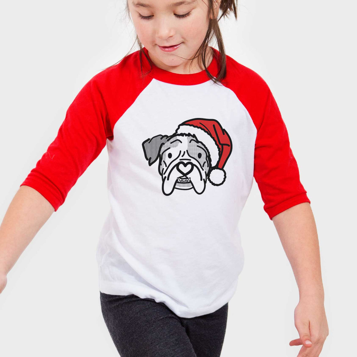 Jolly English Bulldog - Bailey - Youth 3/4 Long Sleeve