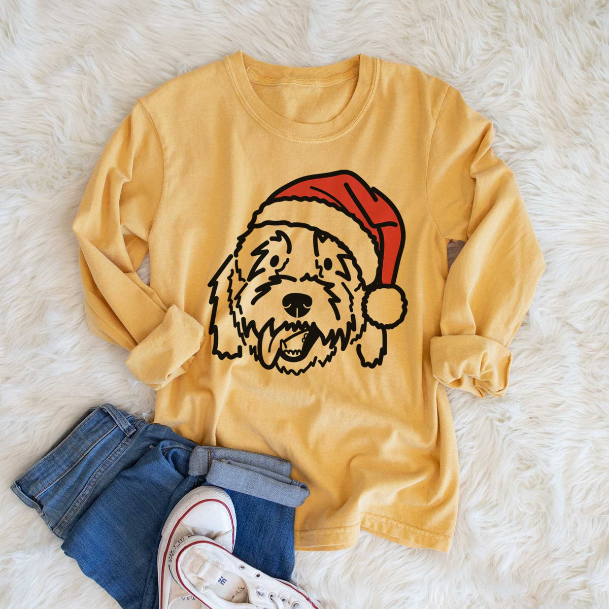 Jolly Goldendoodle - Barry - Heavyweight 100% Cotton Long Sleeve