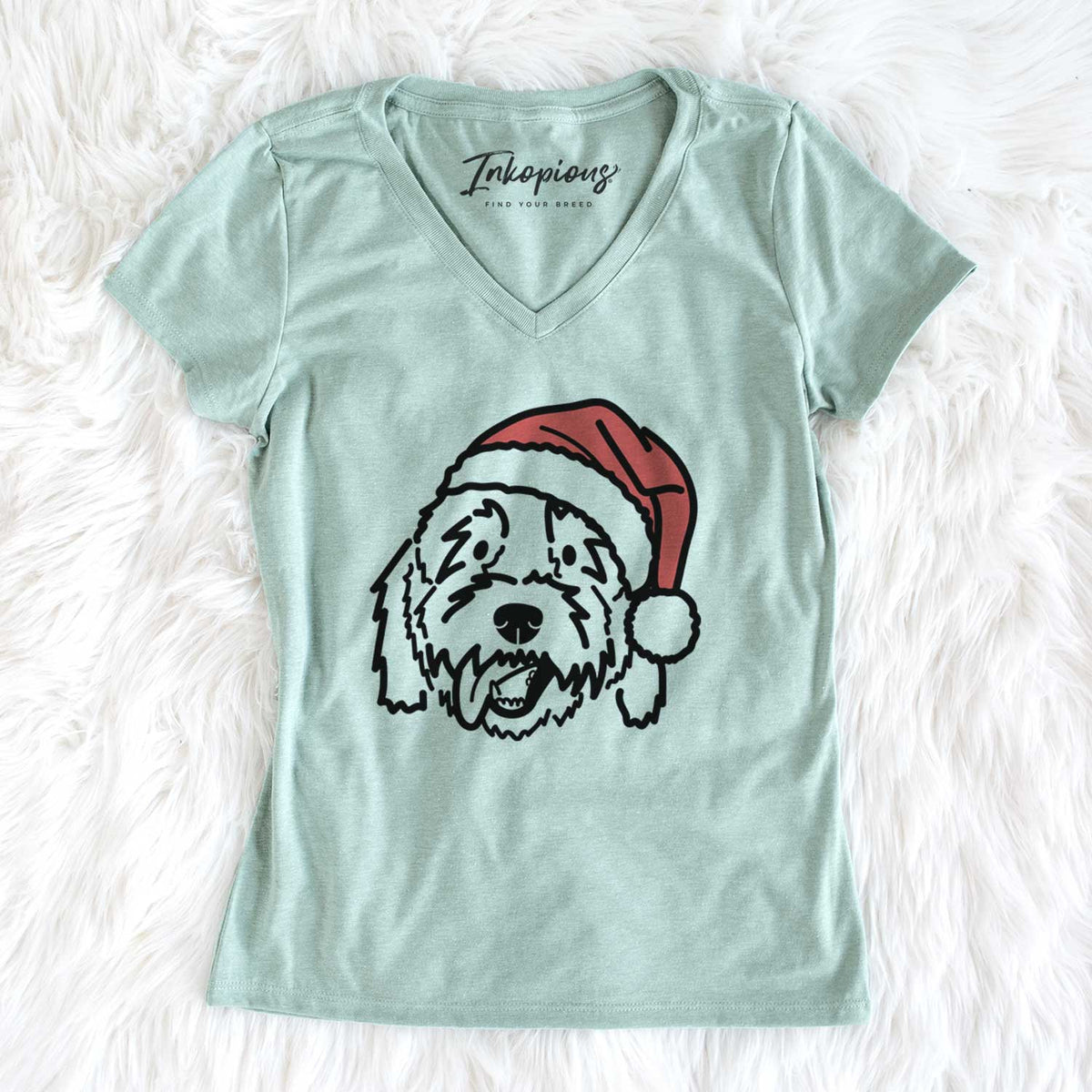 Jolly Goldendoodle - Barry - Women&#39;s V-neck Shirt