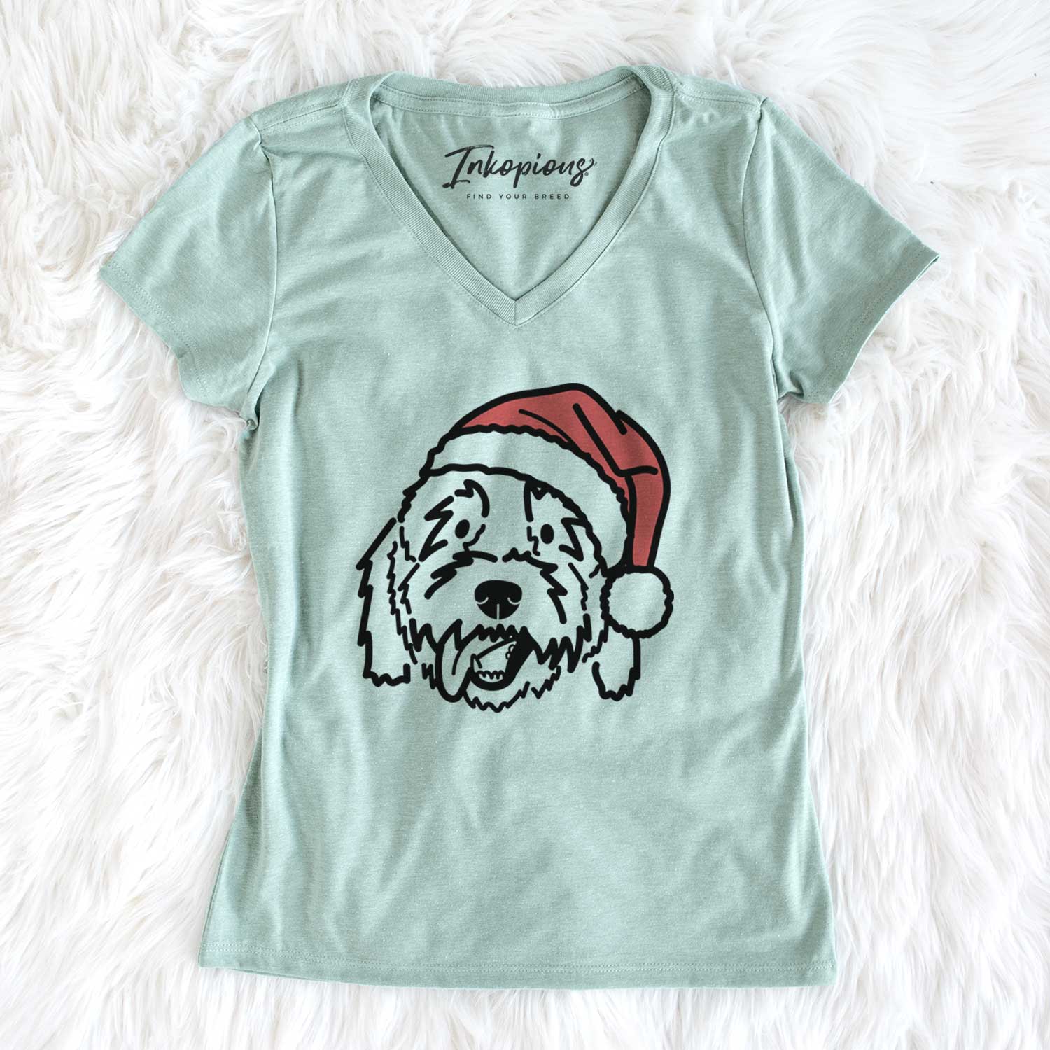 Jolly Goldendoodle - Barry - Women's V-neck Shirt