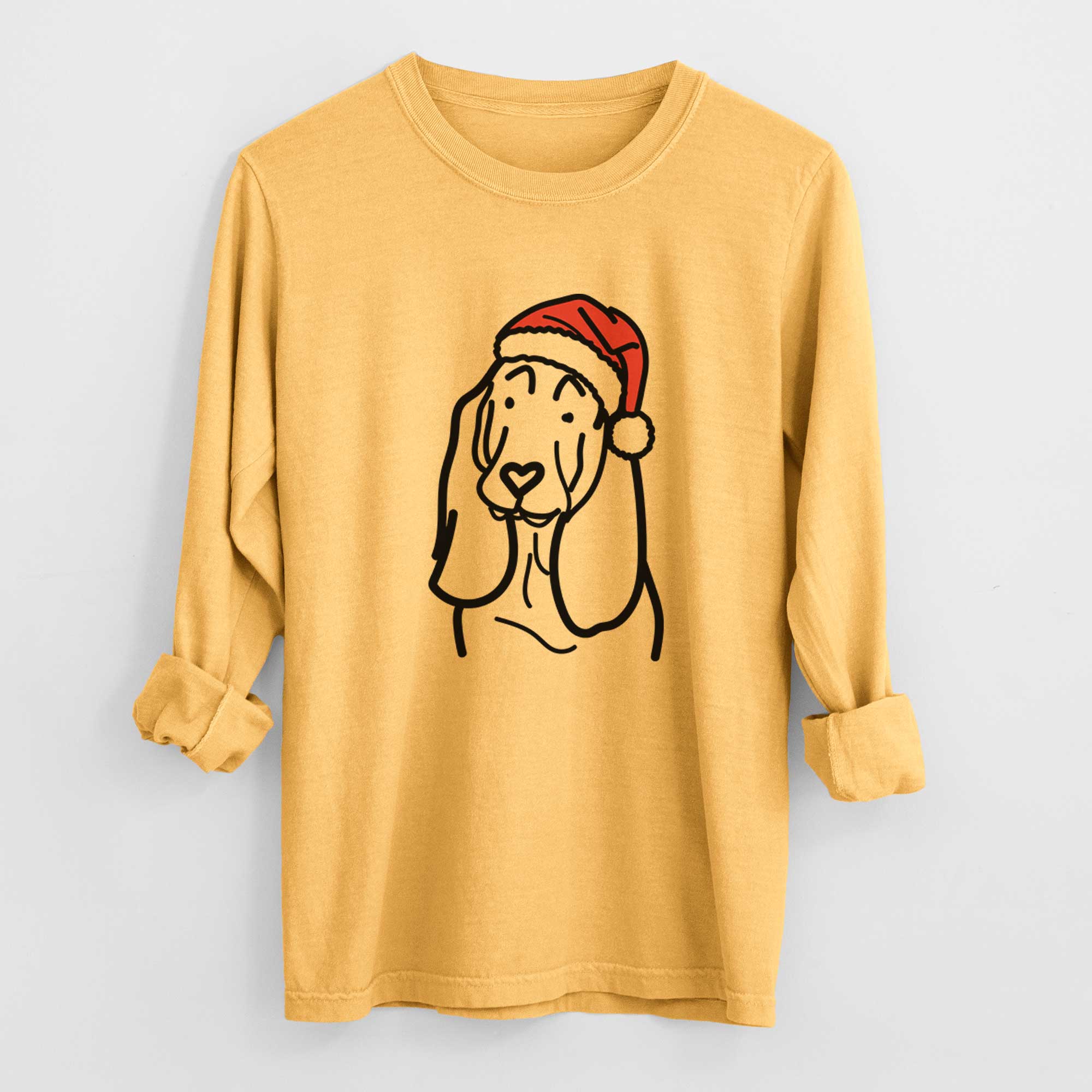 Jolly Basset Hound - Heavyweight 100% Cotton Long Sleeve