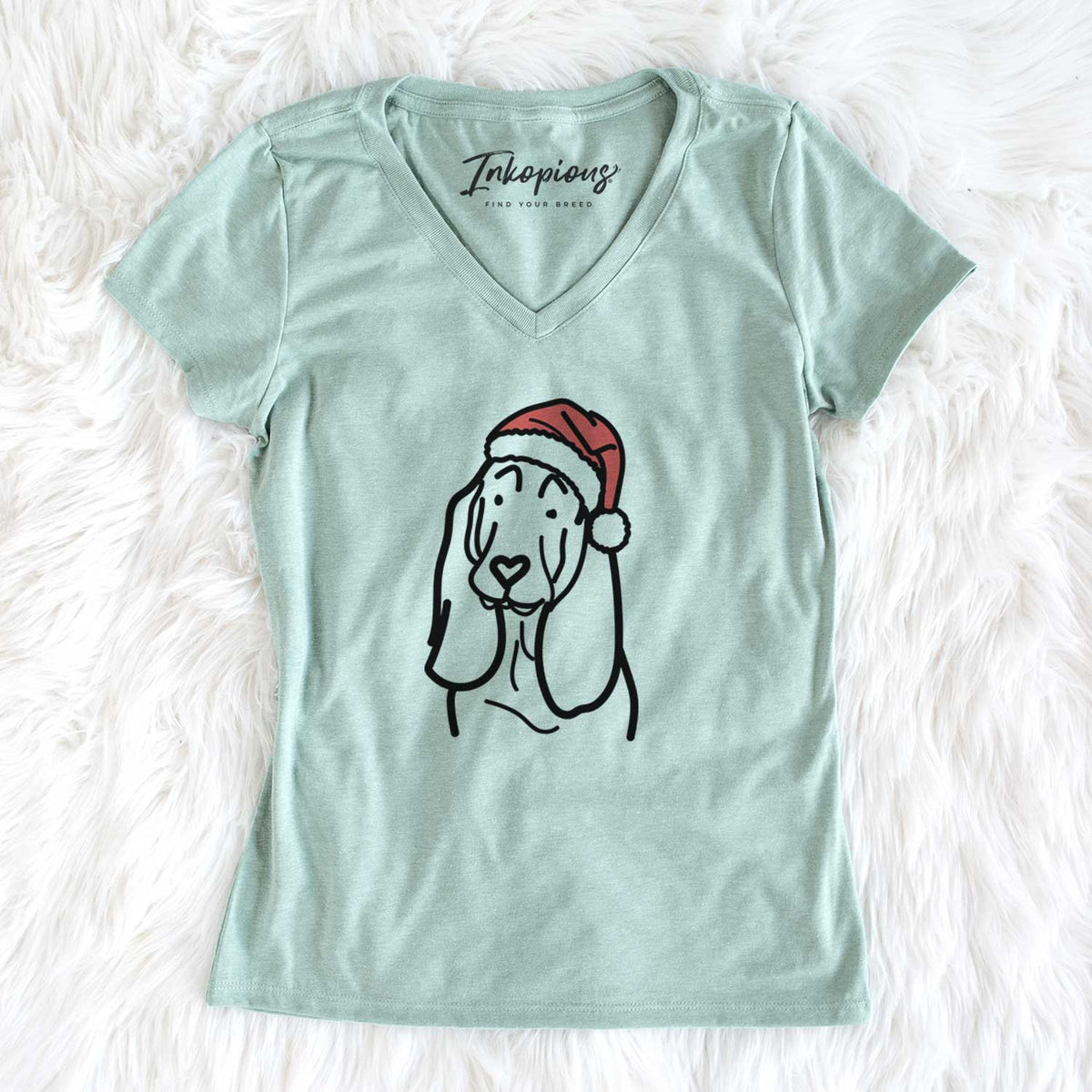 Jolly Basset Hound - Women&#39;s V-neck Shirt