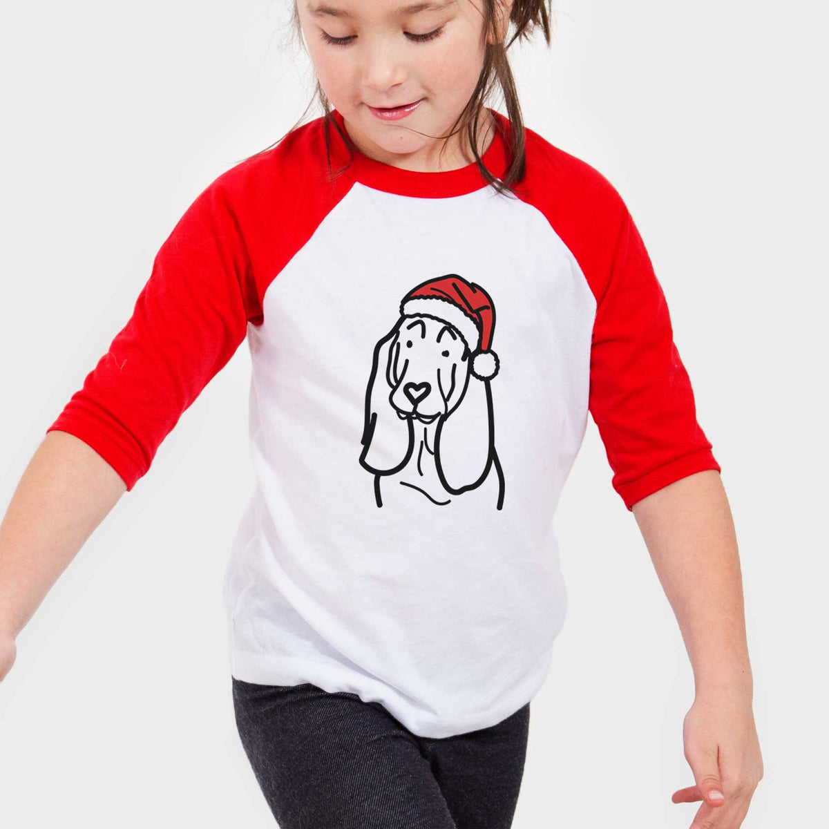 Jolly Basset Hound - Youth 3/4 Long Sleeve