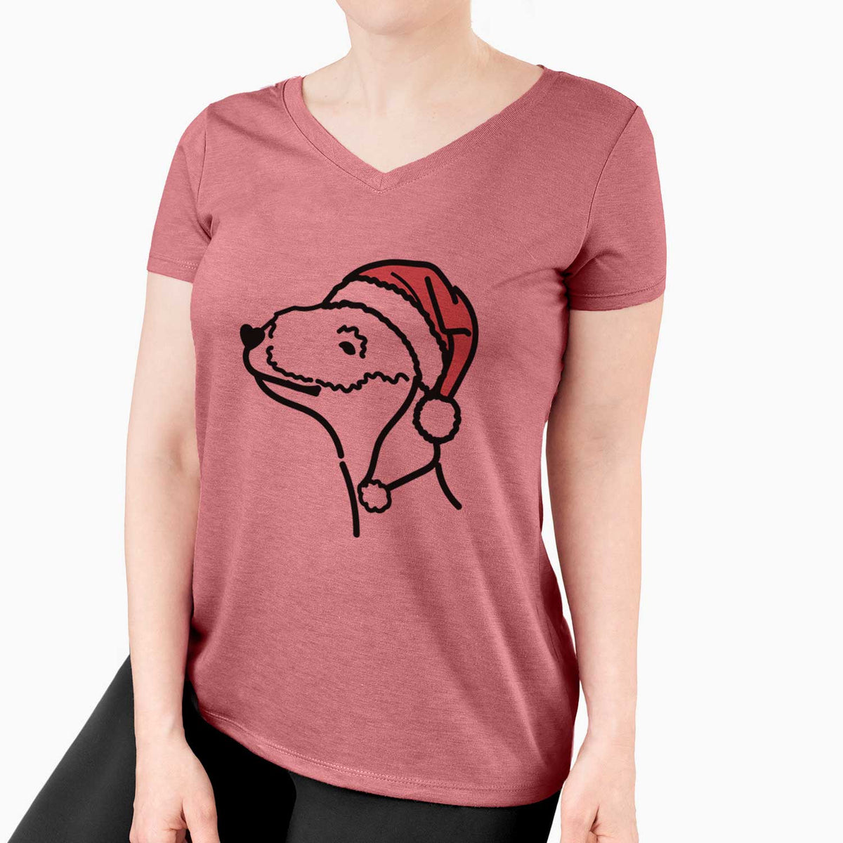Jolly Bedlington Terrier - Women's V-neck Shirt
