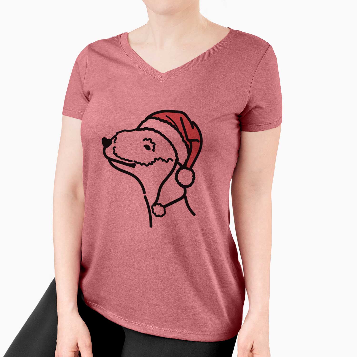 Jolly Bedlington Terrier - Women's V-neck Shirt