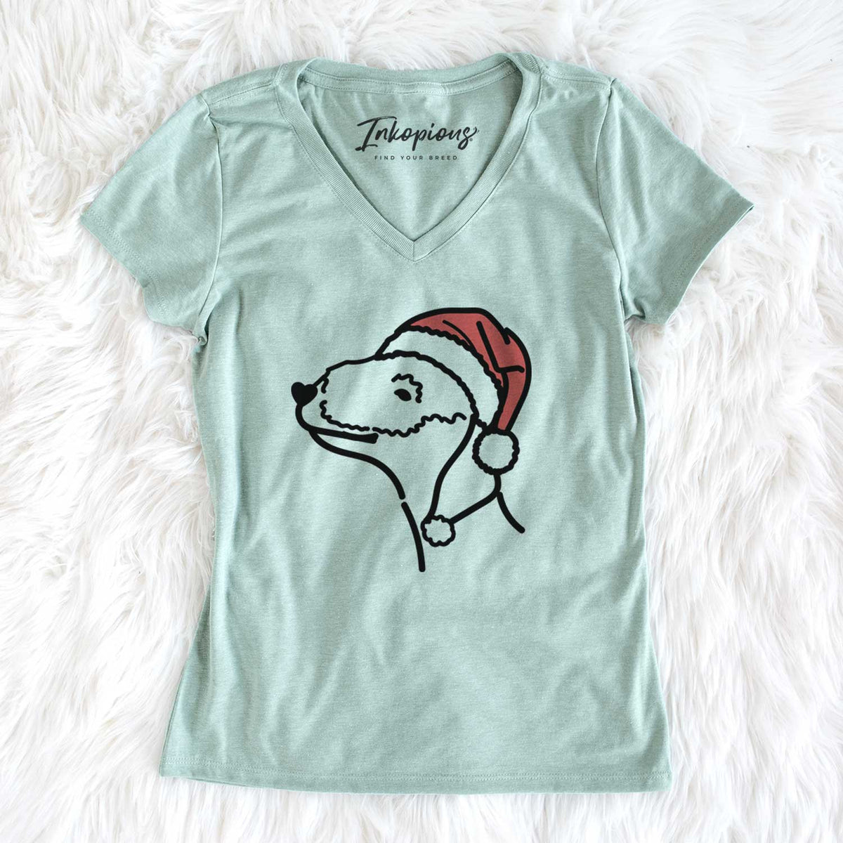 Jolly Bedlington Terrier - Women&#39;s V-neck Shirt