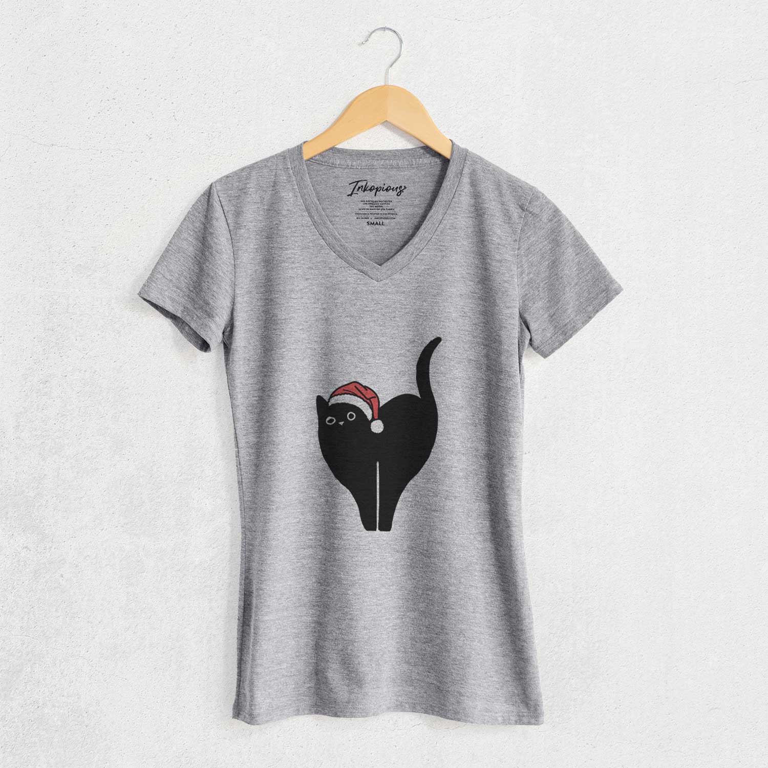 Jolly Black Cat - Bella - Women's V-neck Shirt