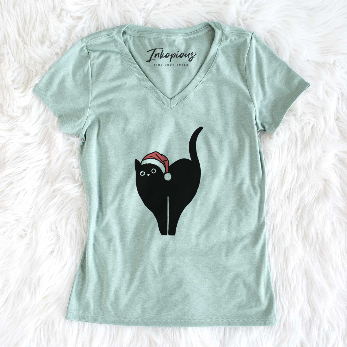 Jolly Black Cat - Bella - Women&#39;s V-neck Shirt