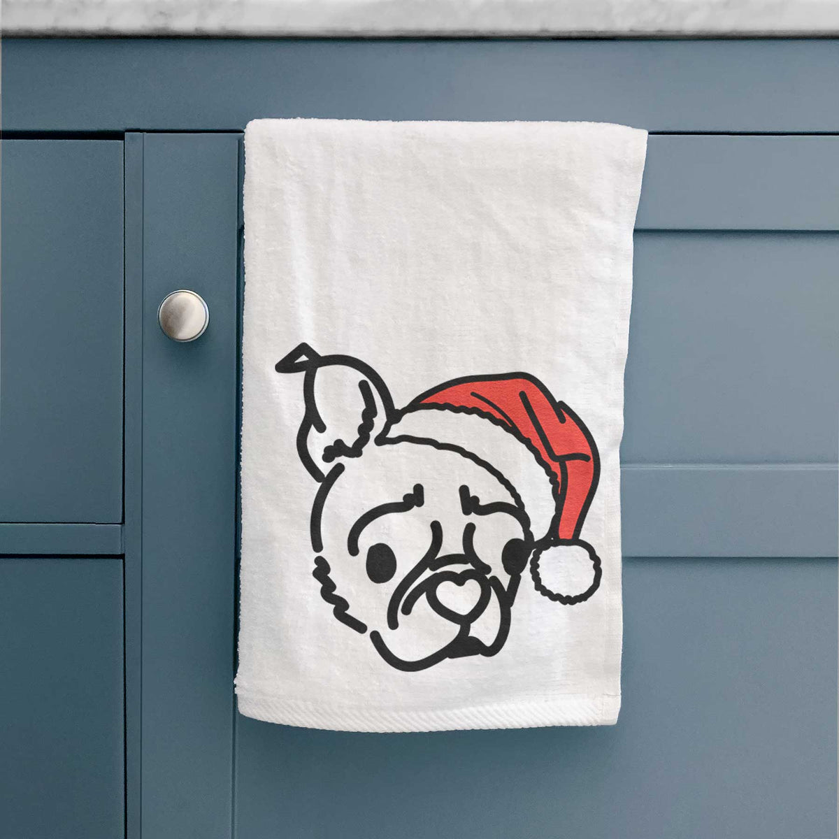 Jolly Pug Boston Terrier Mix - Bella - Decorative Hand Towel