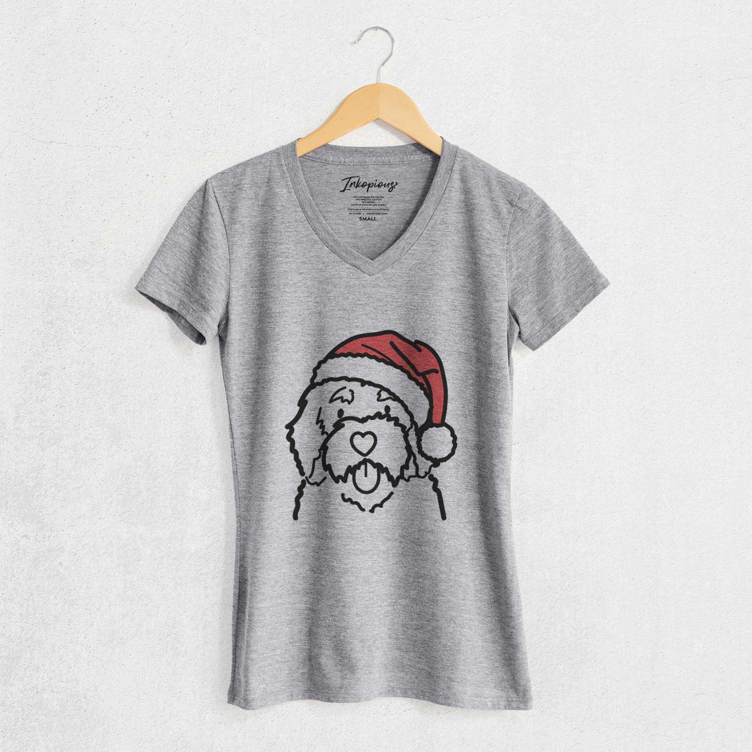 Jolly Bernedoodle - Women's V-neck Shirt