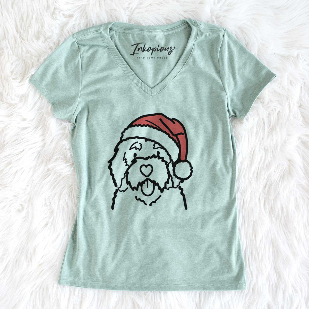 Jolly Bernedoodle - Women&#39;s V-neck Shirt