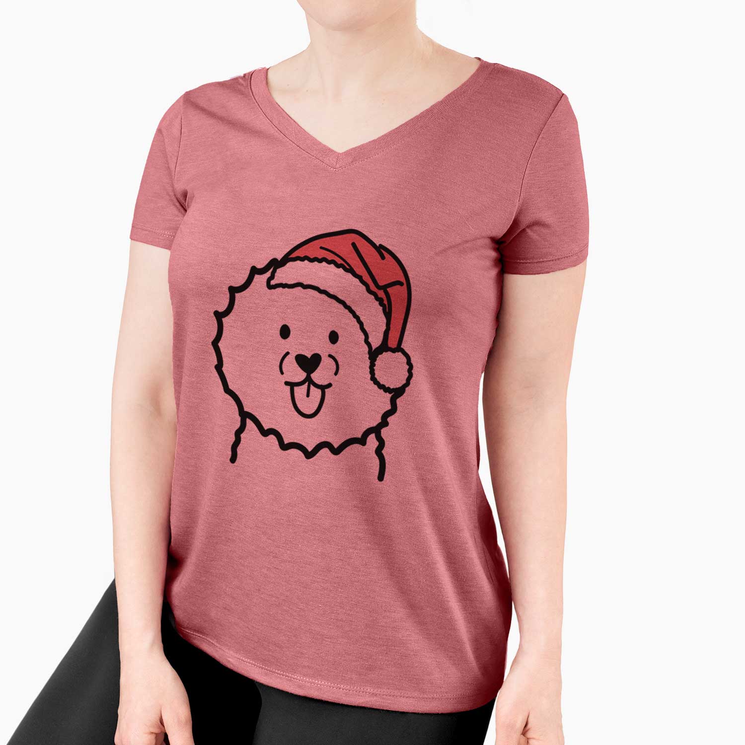 Jolly Bichon Frise - Women's V-neck Shirt