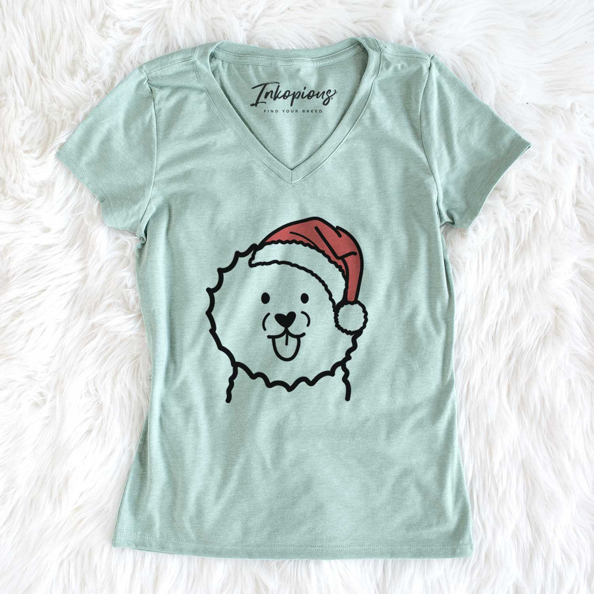 Jolly Bichon Frise - Women&#39;s V-neck Shirt