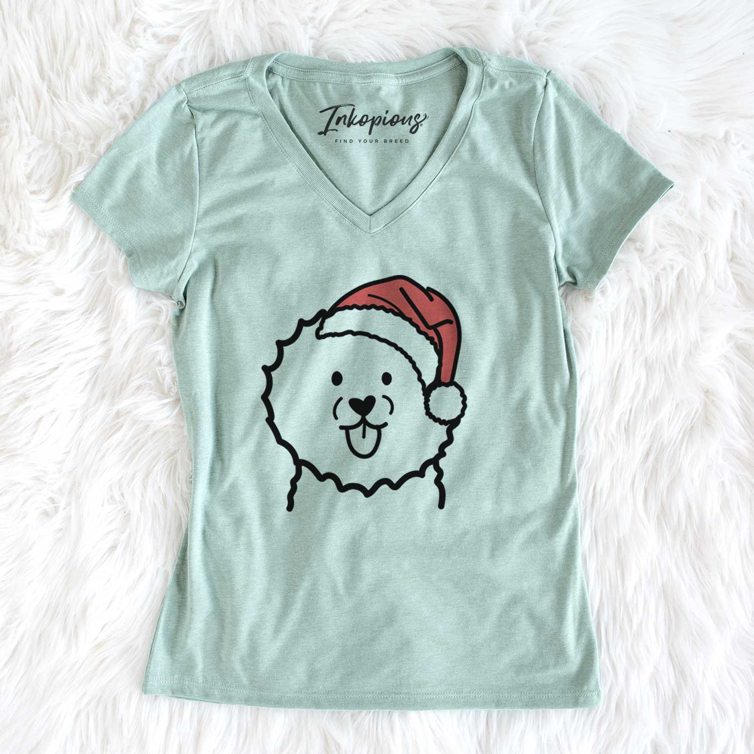 Jolly Bichon Frise - Women's V-neck Shirt