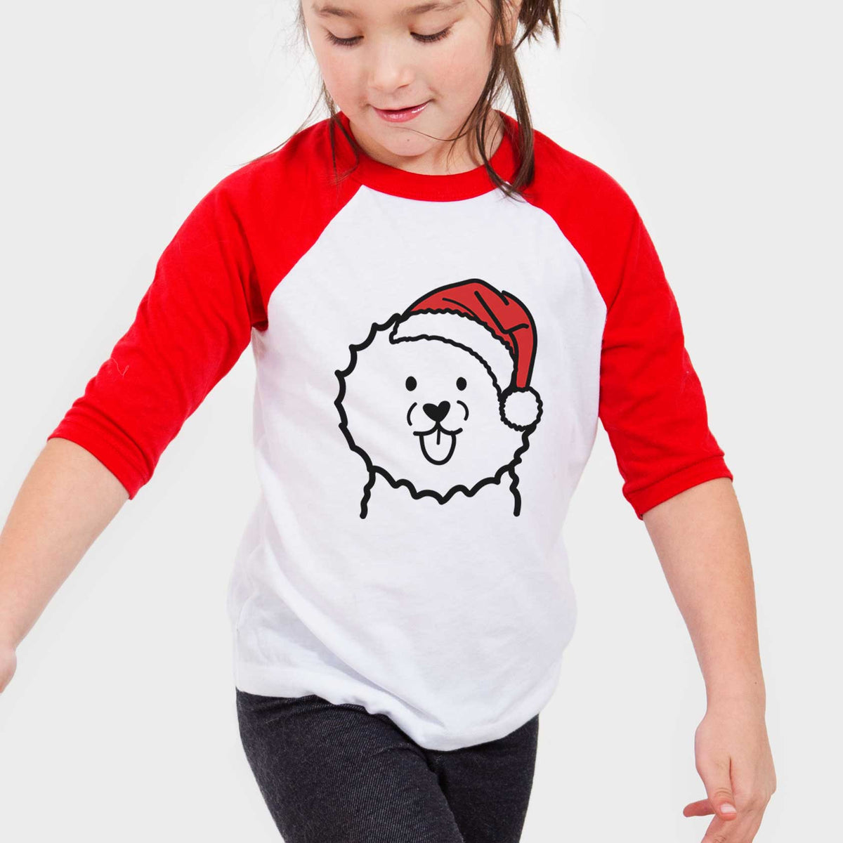 Jolly Bichon Frise - Youth 3/4 Long Sleeve