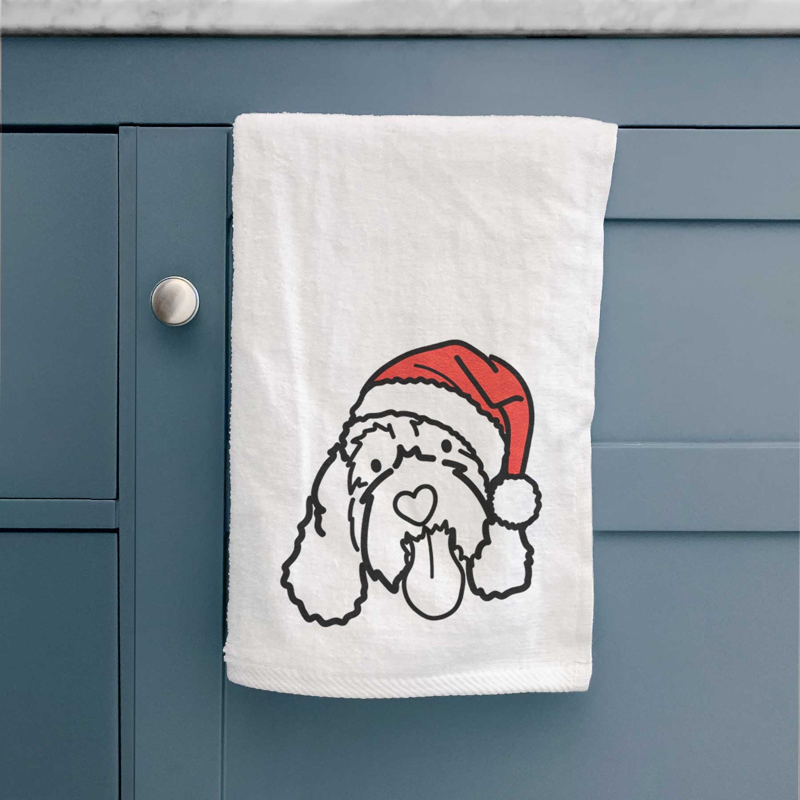 Jolly Portguese Water Dog - Bo - Decorative Hand Towel