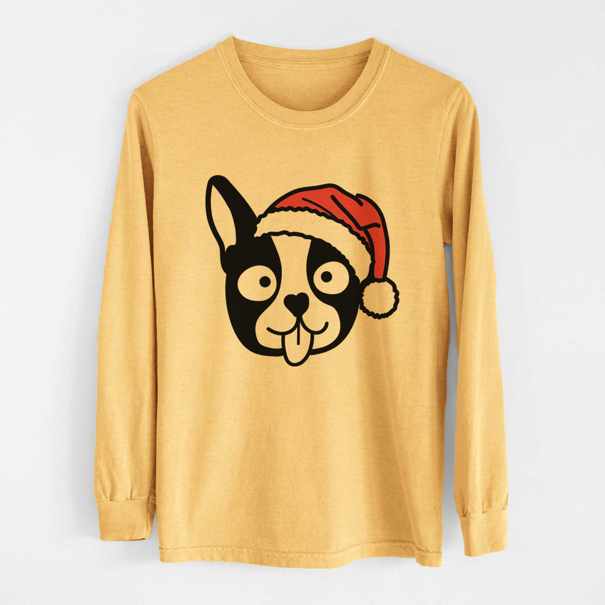 Jolly Boston Terrier - Heavyweight 100% Cotton Long Sleeve
