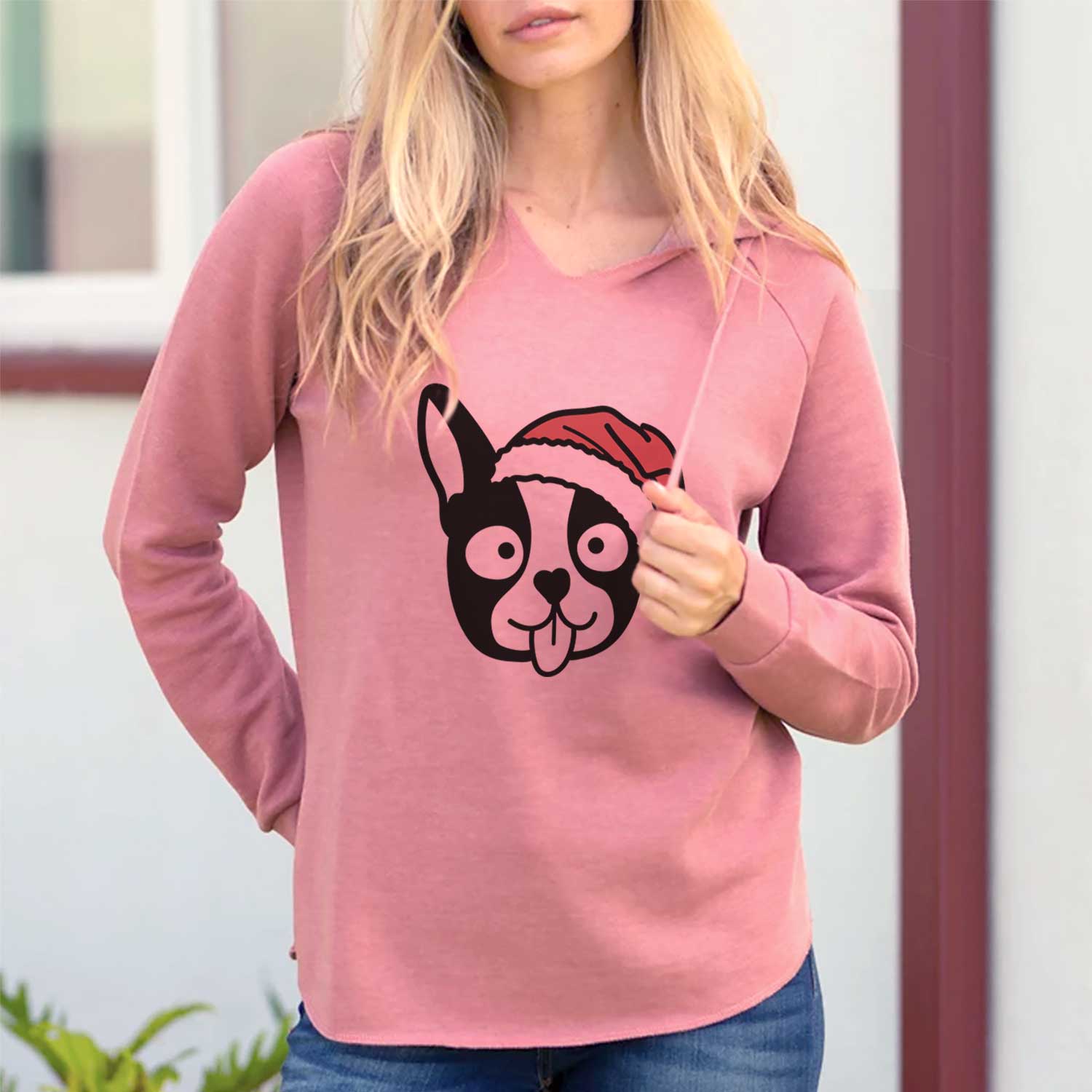 Jolly Boston Terrier - Cali Wave Hooded Sweatshirt