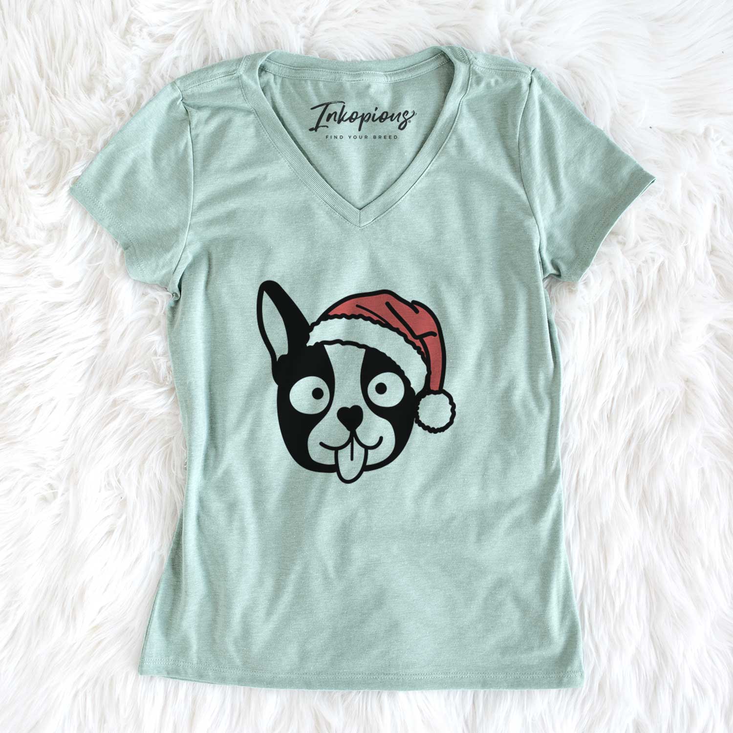 Jolly Boston Terrier - Women's V-neck Shirt