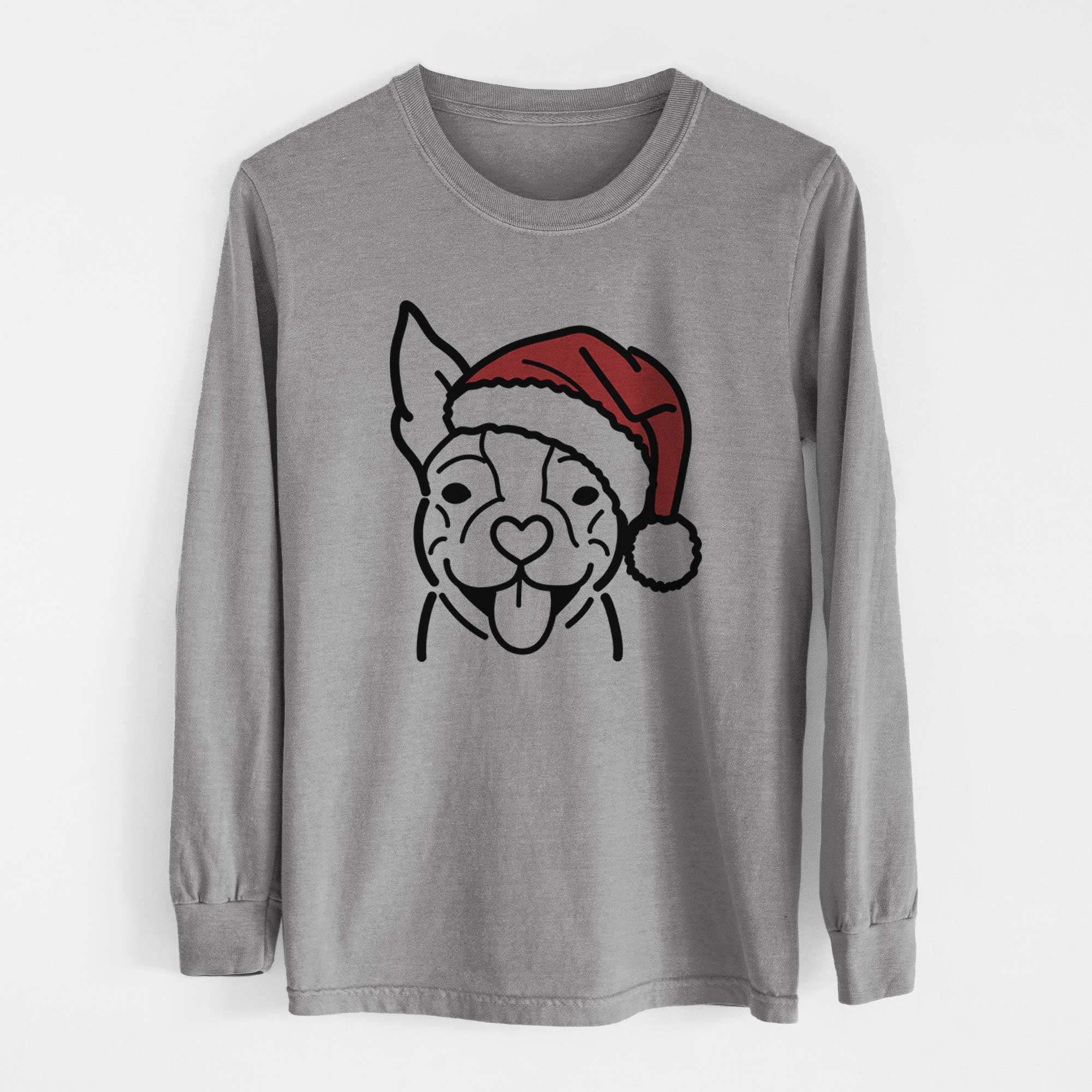 Jolly Happy Boston Terrier - Heavyweight 100% Cotton Long Sleeve