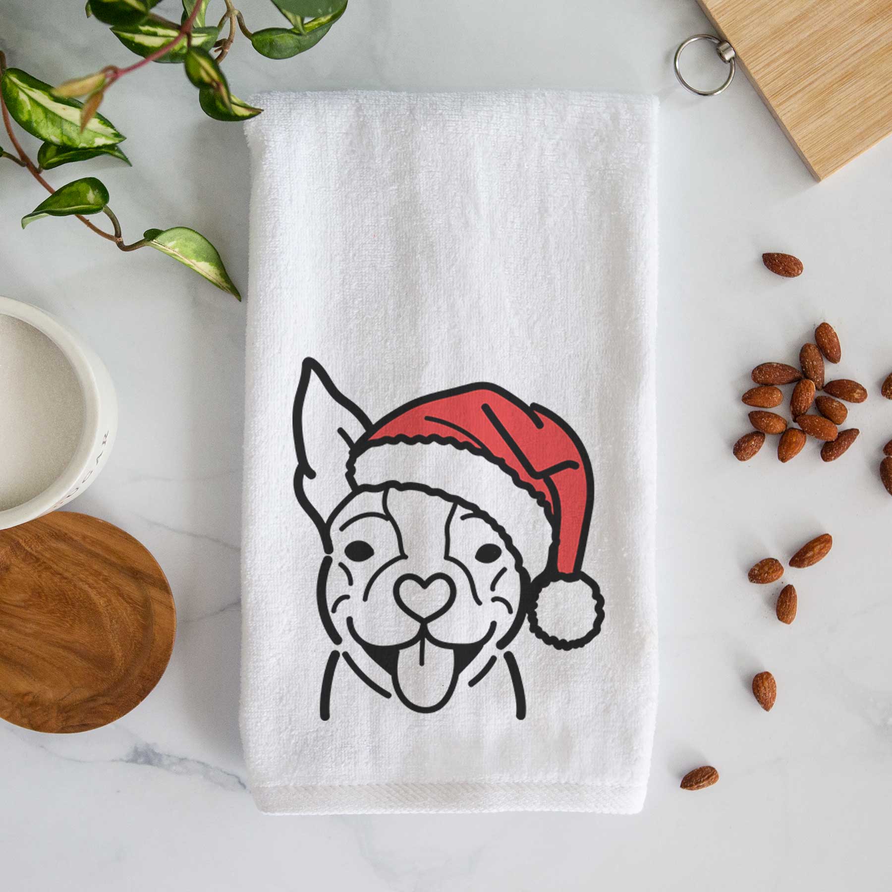 Jolly Happy Boston Terrier - Decorative Hand Towel