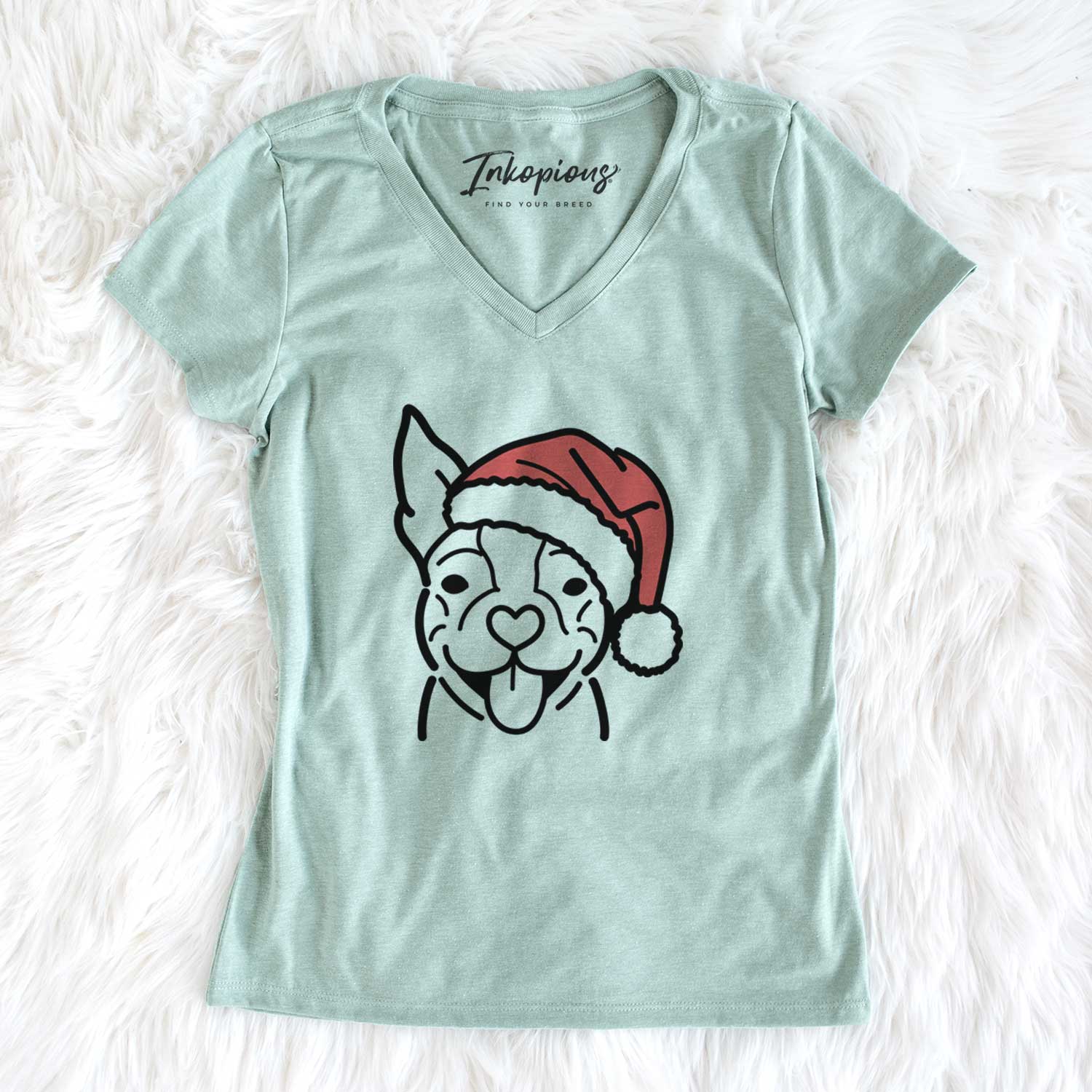 Jolly Happy Boston Terrier - Women's V-neck Shirt