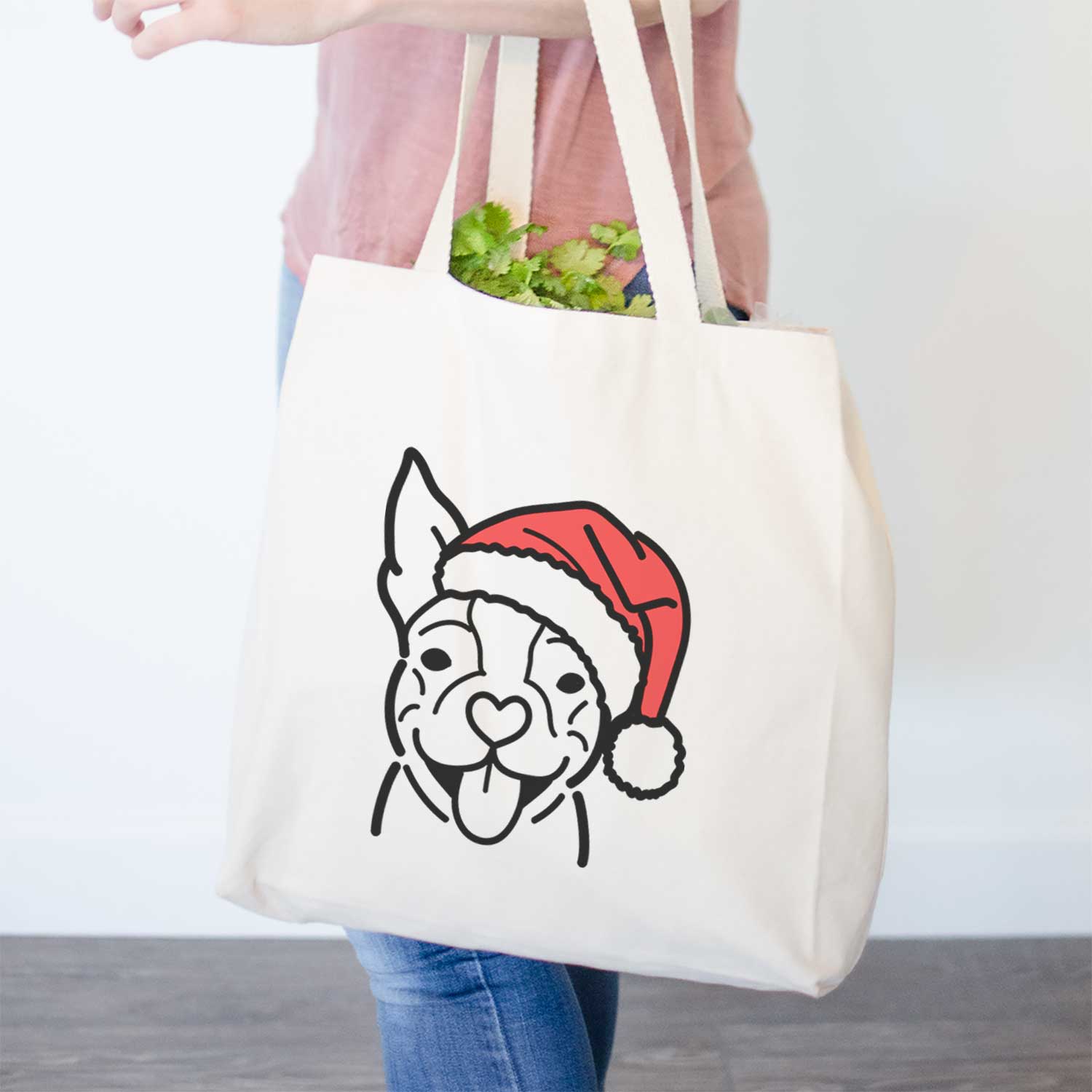 Jolly Happy Boston Terrier - Tote Bag