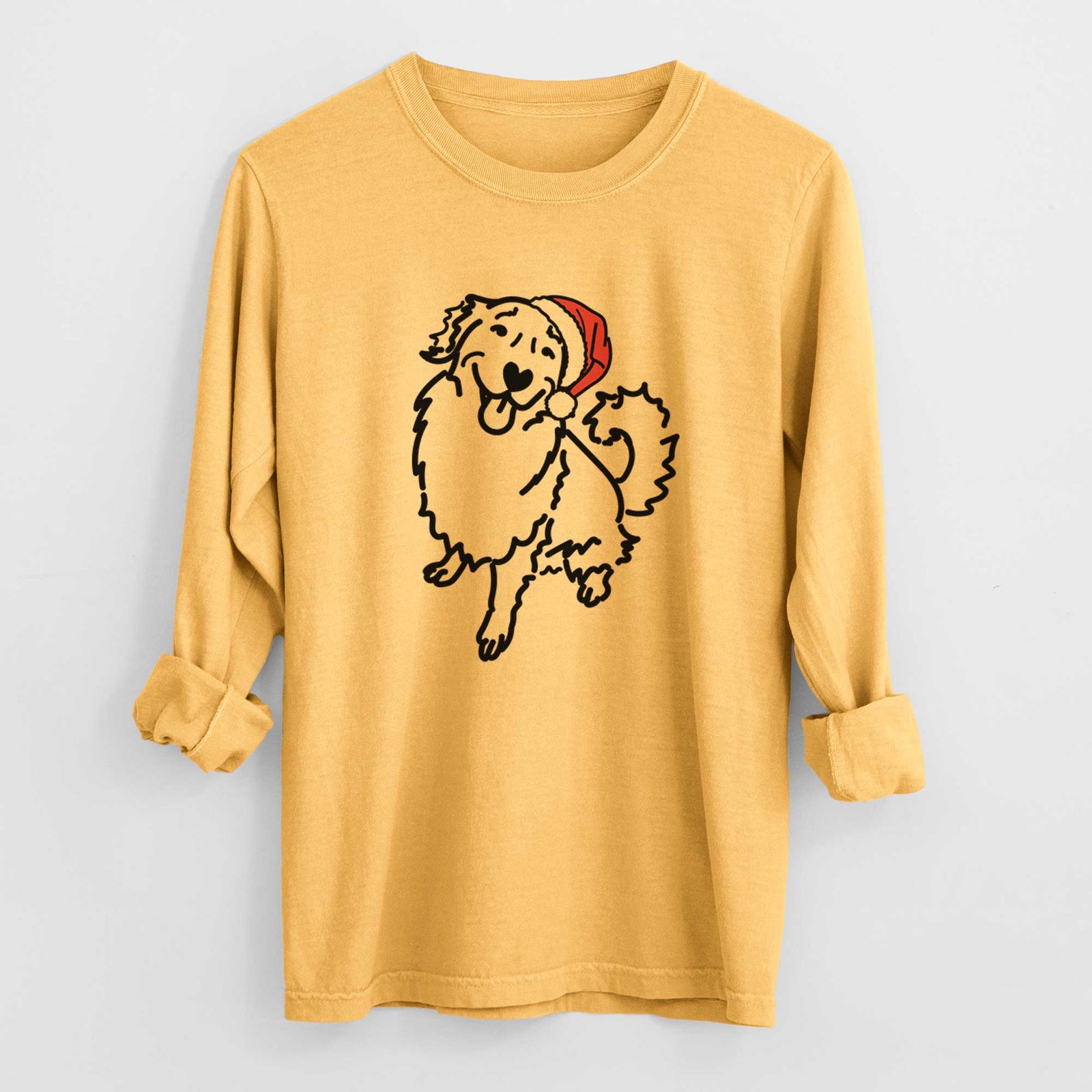 Jolly Golden Retriever - Brinkley - Heavyweight 100% Cotton Long Sleeve
